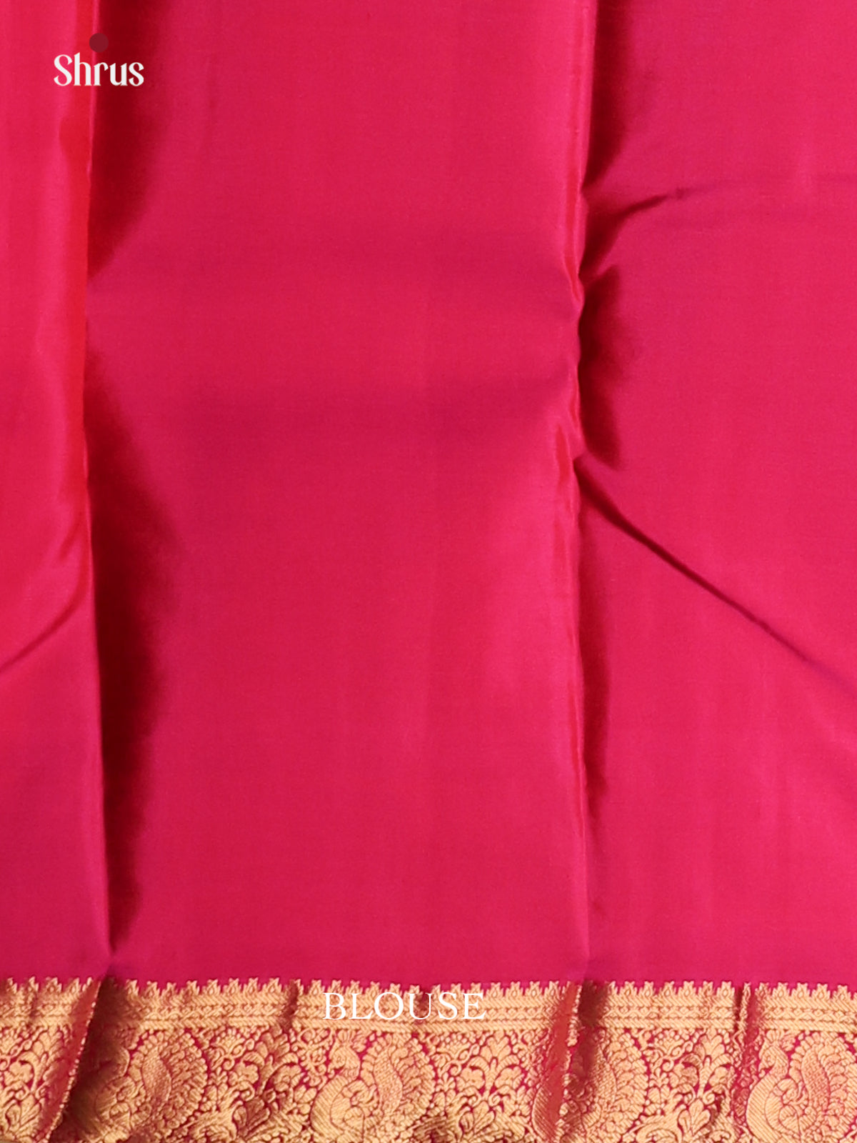Orange and Pink Kanchipuram silk (HR) Saree with peacock in floral vines zari border - Shop on Shrus.com