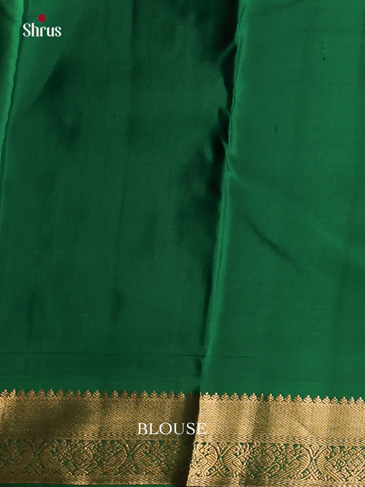 Red and Green Kanchipuram silk (HR) Saree with small zari buttas , traditional border-2