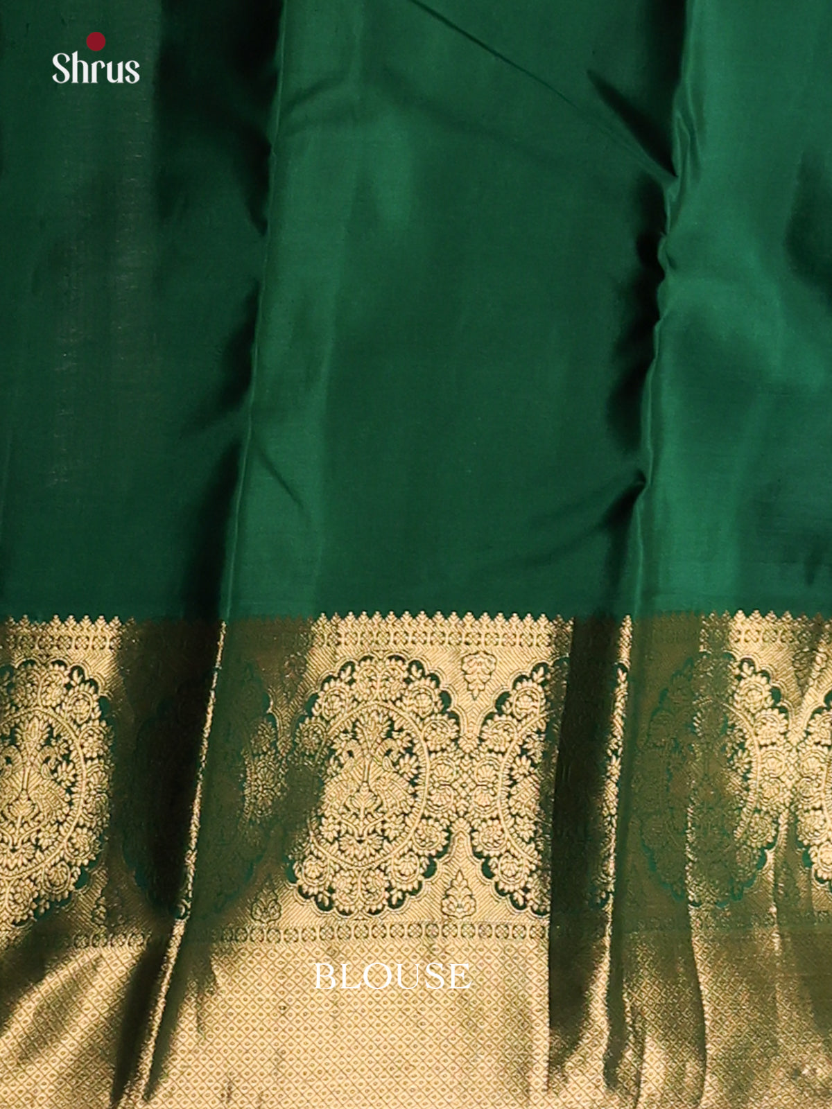 Yellow and Green Kanchipuram silk (HR) Saree with zari peacock motifs border-2