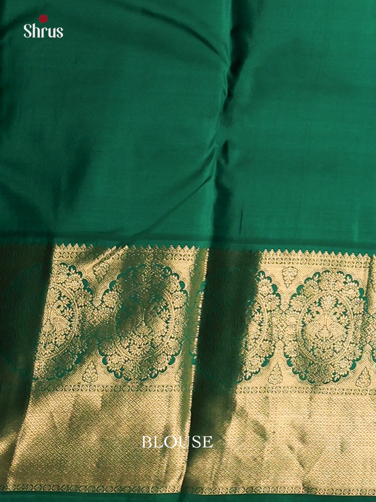 Violet and green Kanchipuram silk (HR) Saree with rih traditional zari border-2
