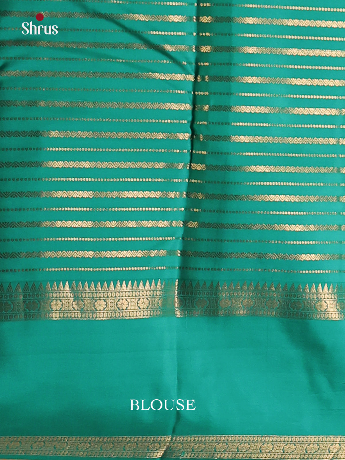 Orange and Green Kanchipuram silk (HR) Saree wih zari stripes-2