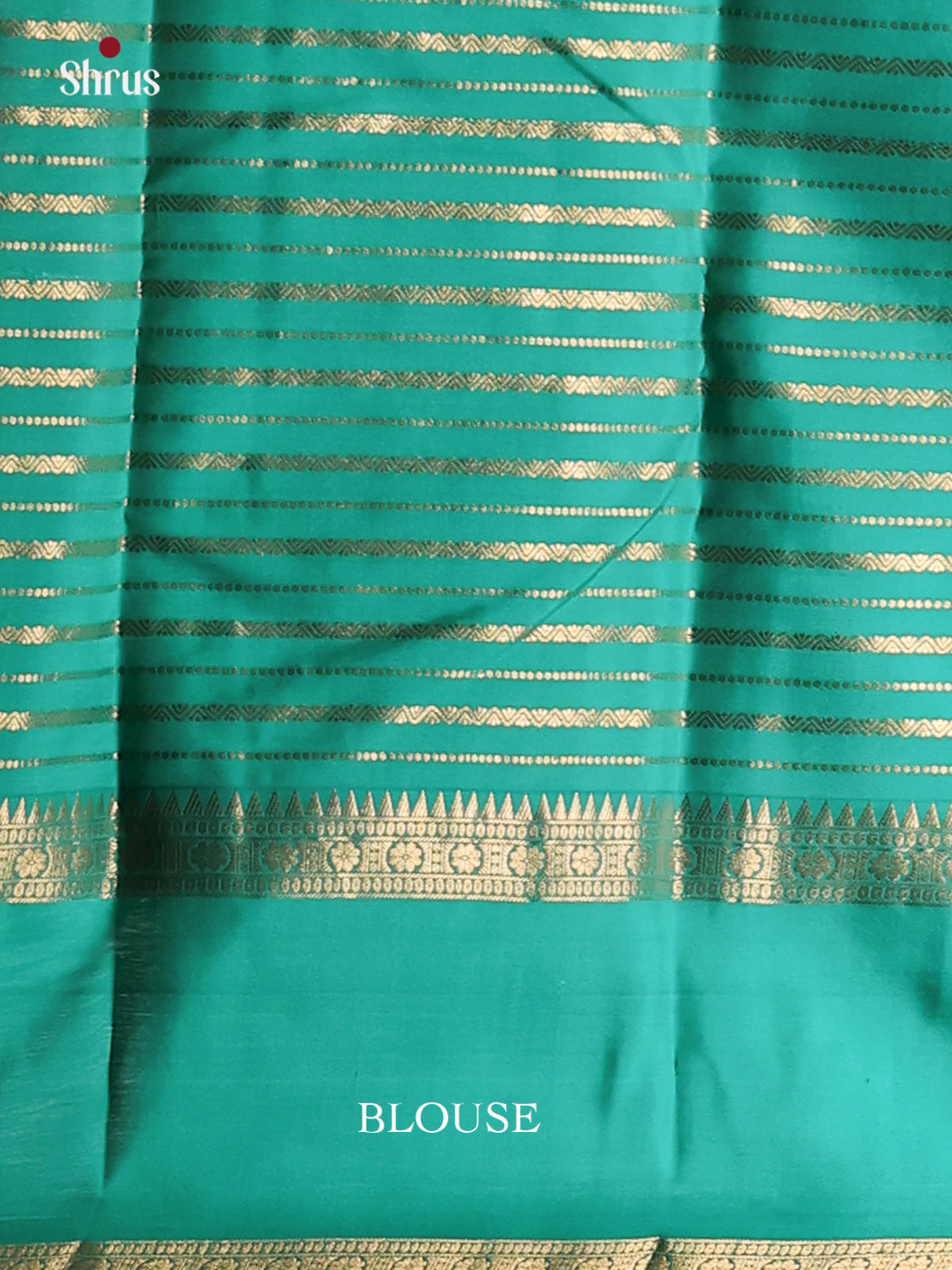 Black and green Kanchipuram silk (HR) Saree with zari stripes