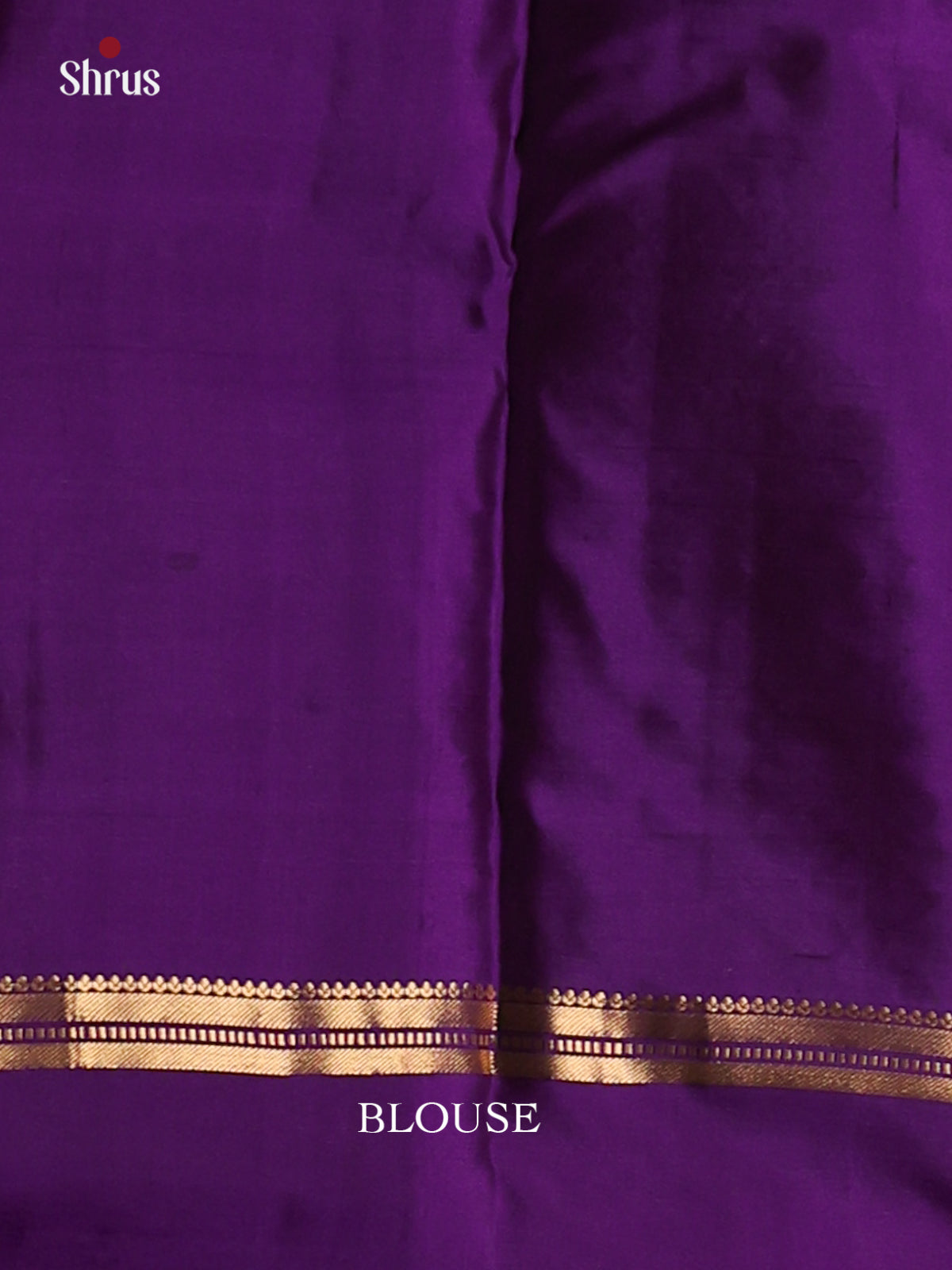 Gold and Violet Kanchipuram silk (HR) Saree gleams with gold zari small buttas-2