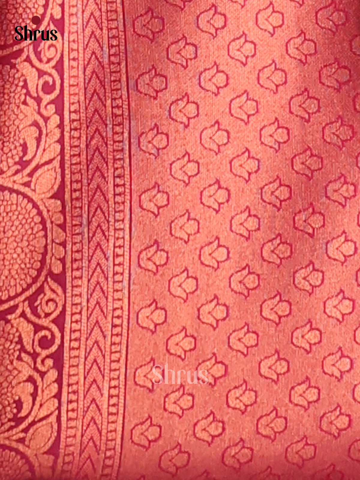 Grey & Maroon- Semi Softsilk Saree - Shop on Shrus.com