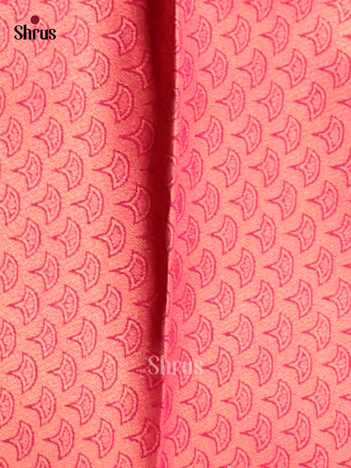 Peach & Pink- Semi Softsilk Saree - Shop on Shrus.com