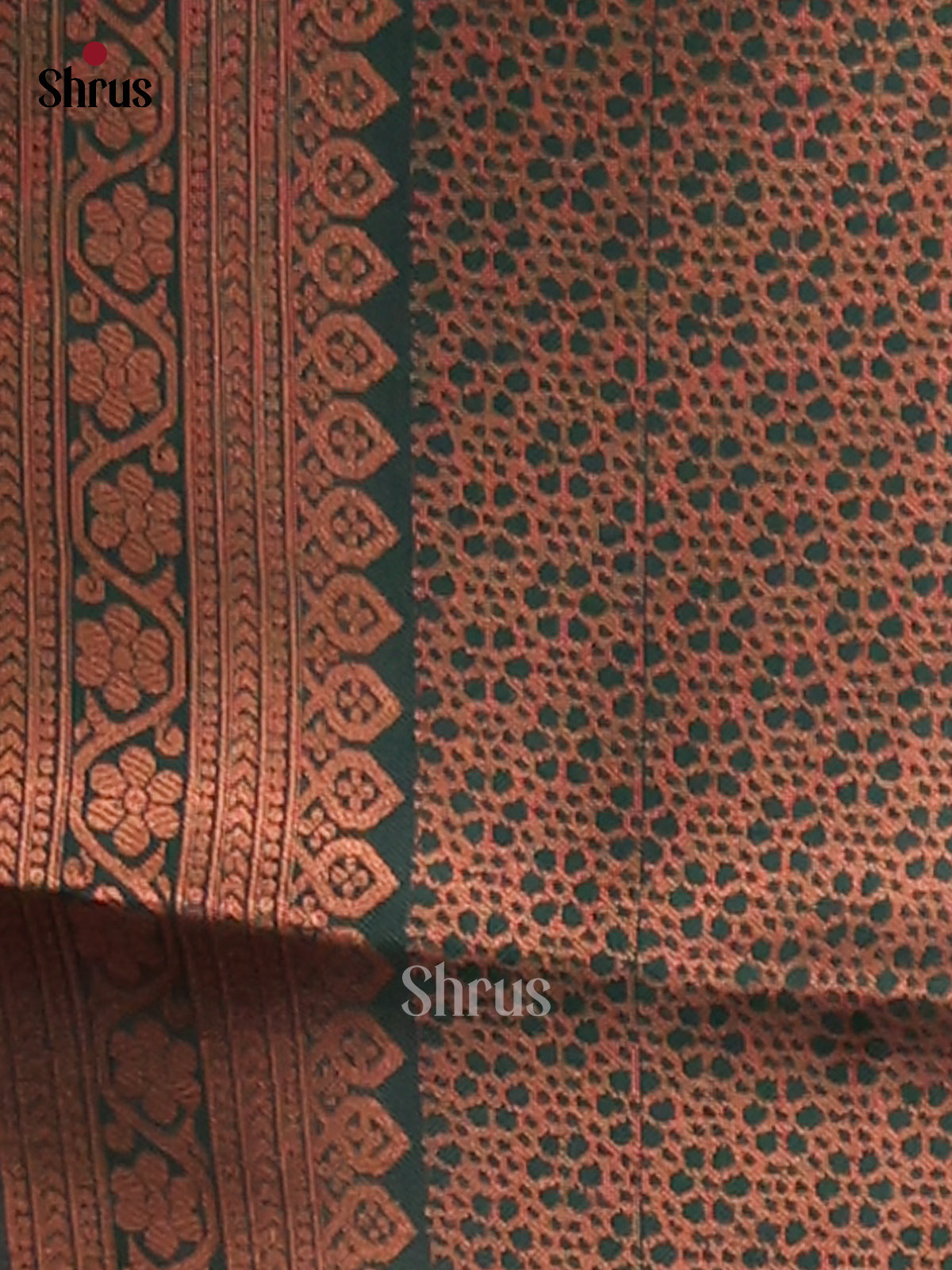 Pink & Green - Semi Softsilk Saree - Shop on Shrus.com