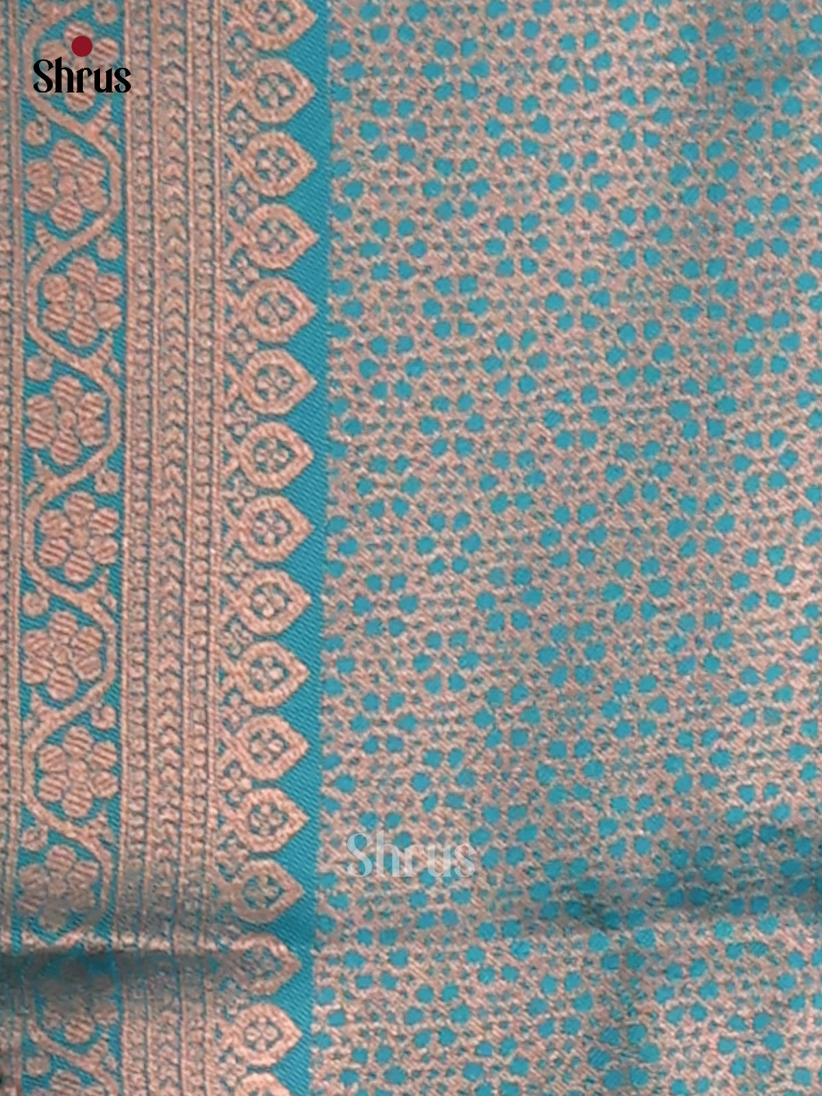Pink & Blue - Semi Softsilk Saree - Shop on Shrus.com