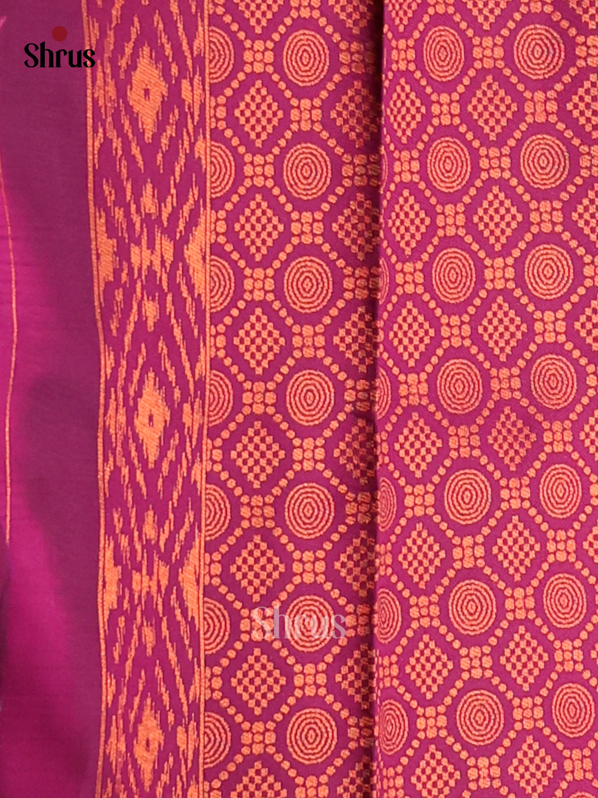 Sky Blue & Purple- Semi Softsilk Saree - Shop on Shrus.com