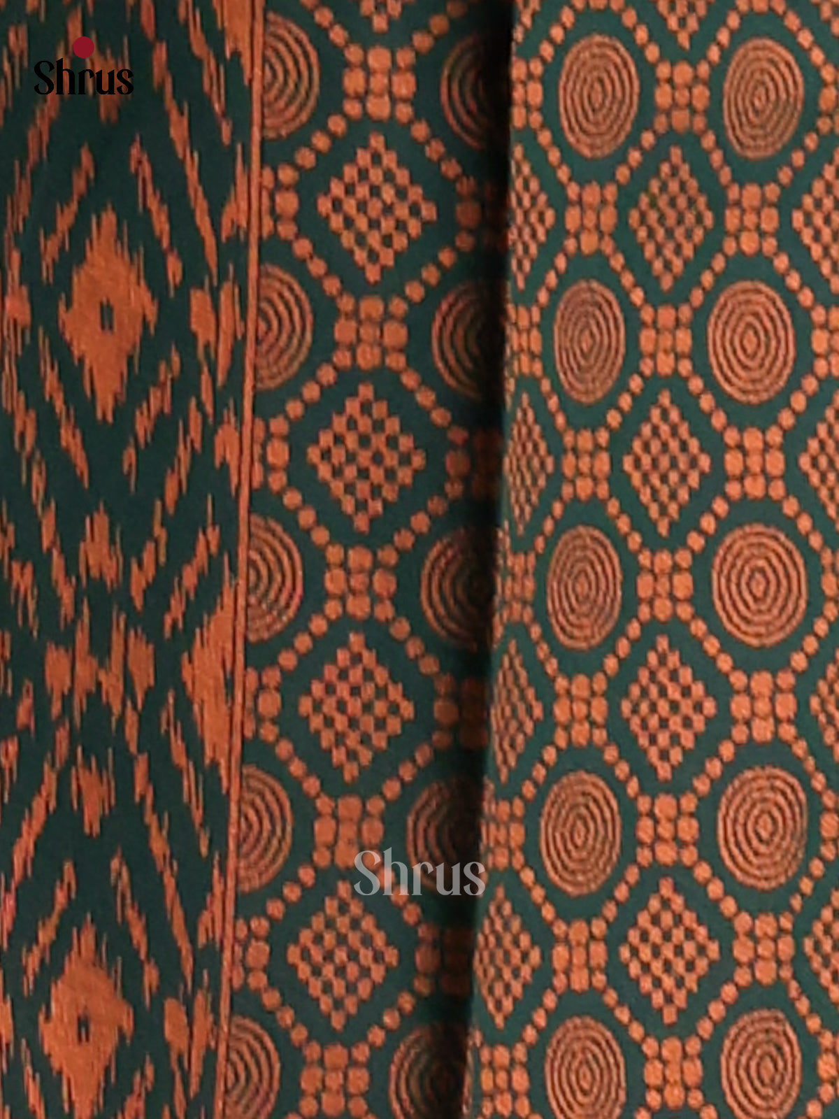 Pink & Green - Semi Softsilk Saree - Shop on Shrus.com