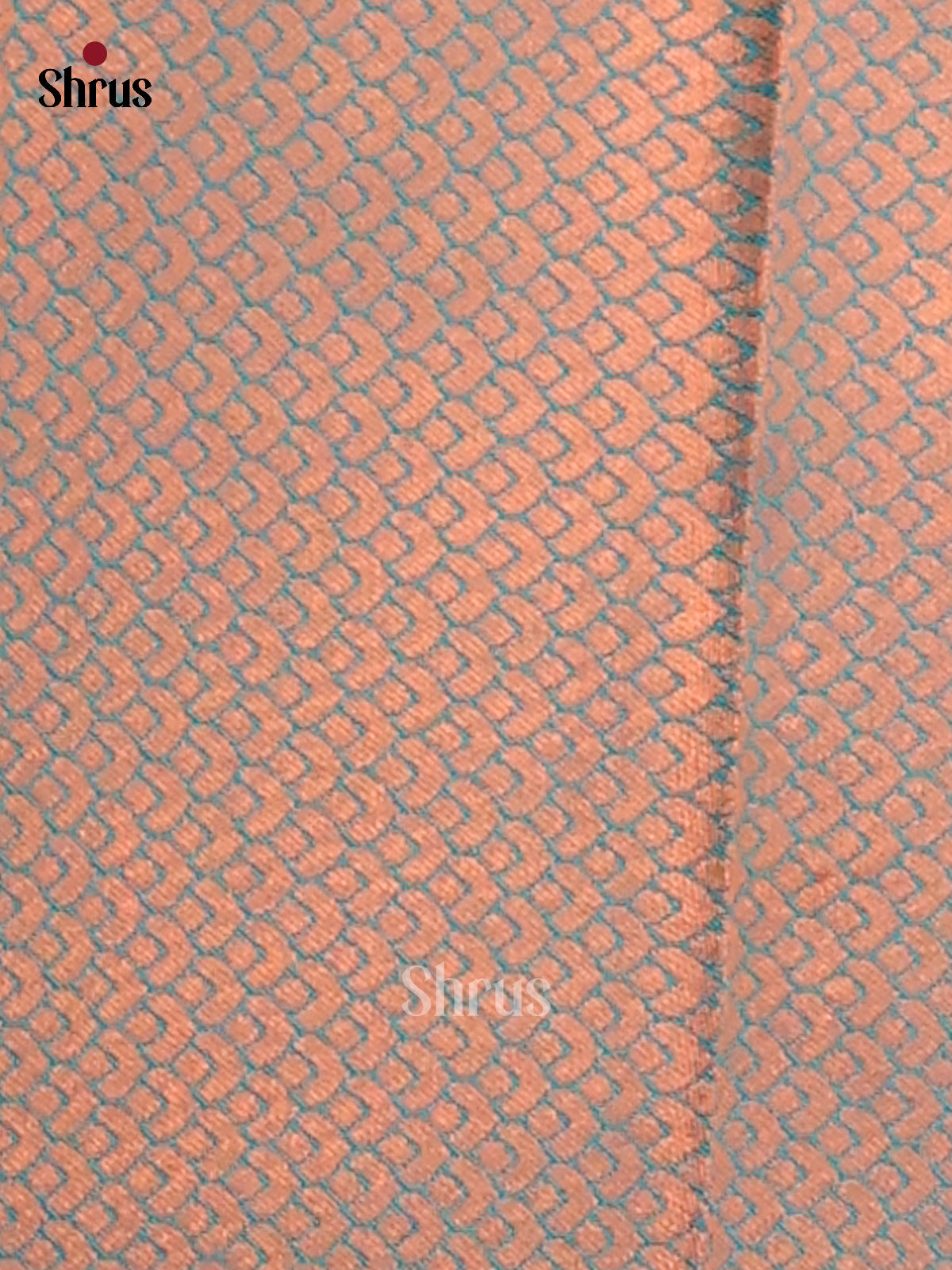 Peach & Green - Semi Softsilk Saree - Shop on Shrus.com