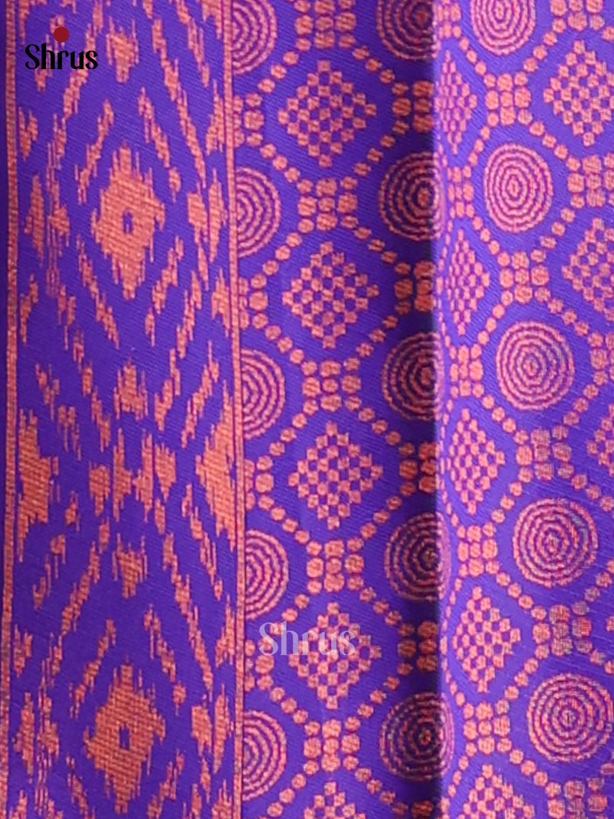 Gold & Blue - Semi Softsilk Saree - Shop on Shrus.com