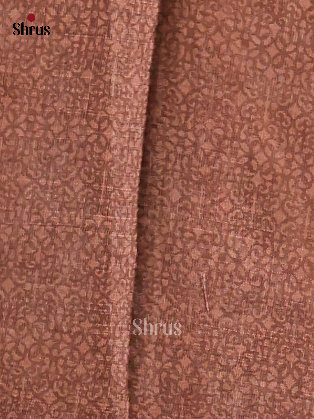 Brown - Semi Maheshwari Print Saree