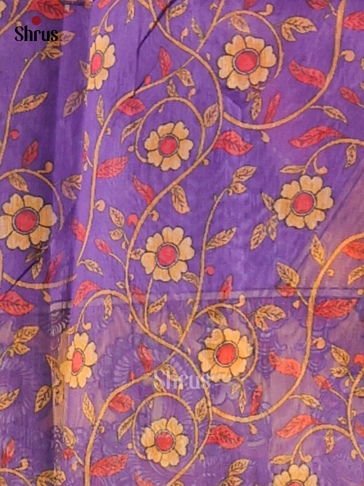 Pink & Violet- Semi Maheshwari Print Saree