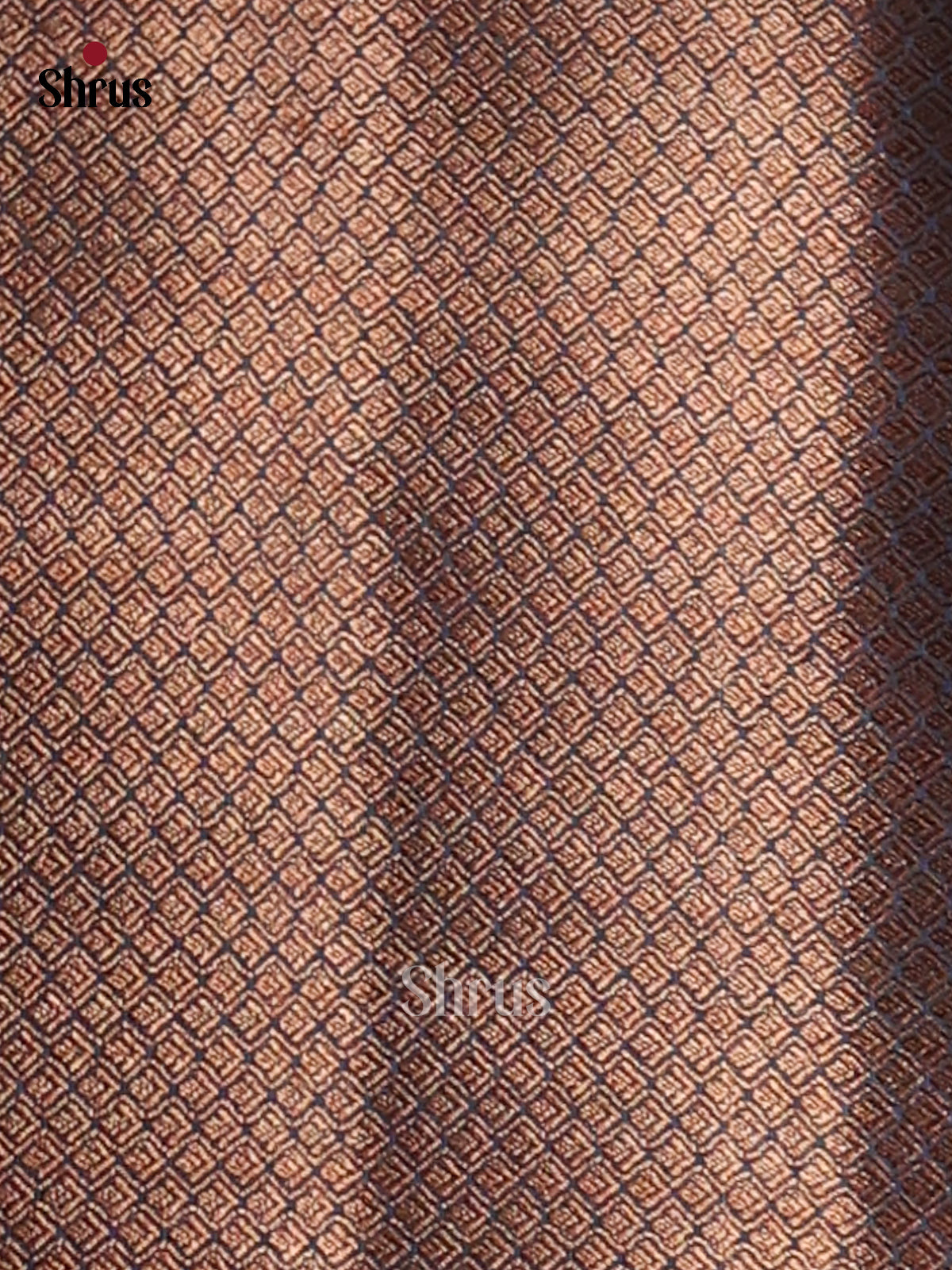 Blue - Semi Linen Printed Saree