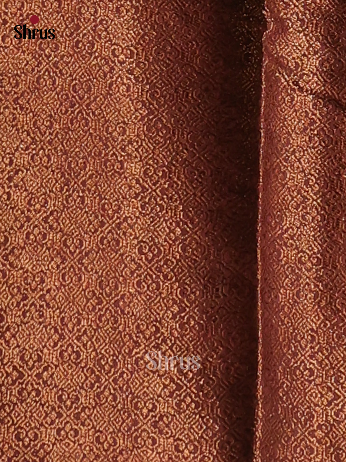Maroon - Semi Linen printed Saree - Shop on Shrus.com