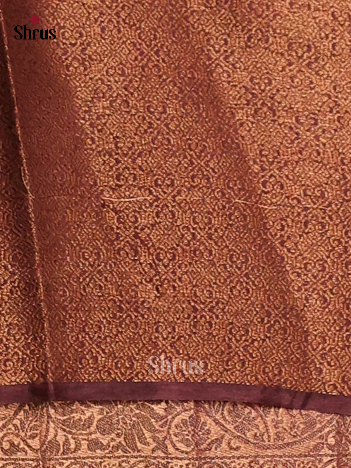 Maroon - Semi Linen printed Saree - Shop on Shrus.com
