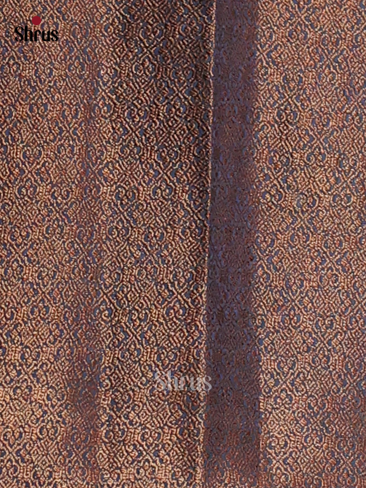 Blue - Semi Linen printed Saree