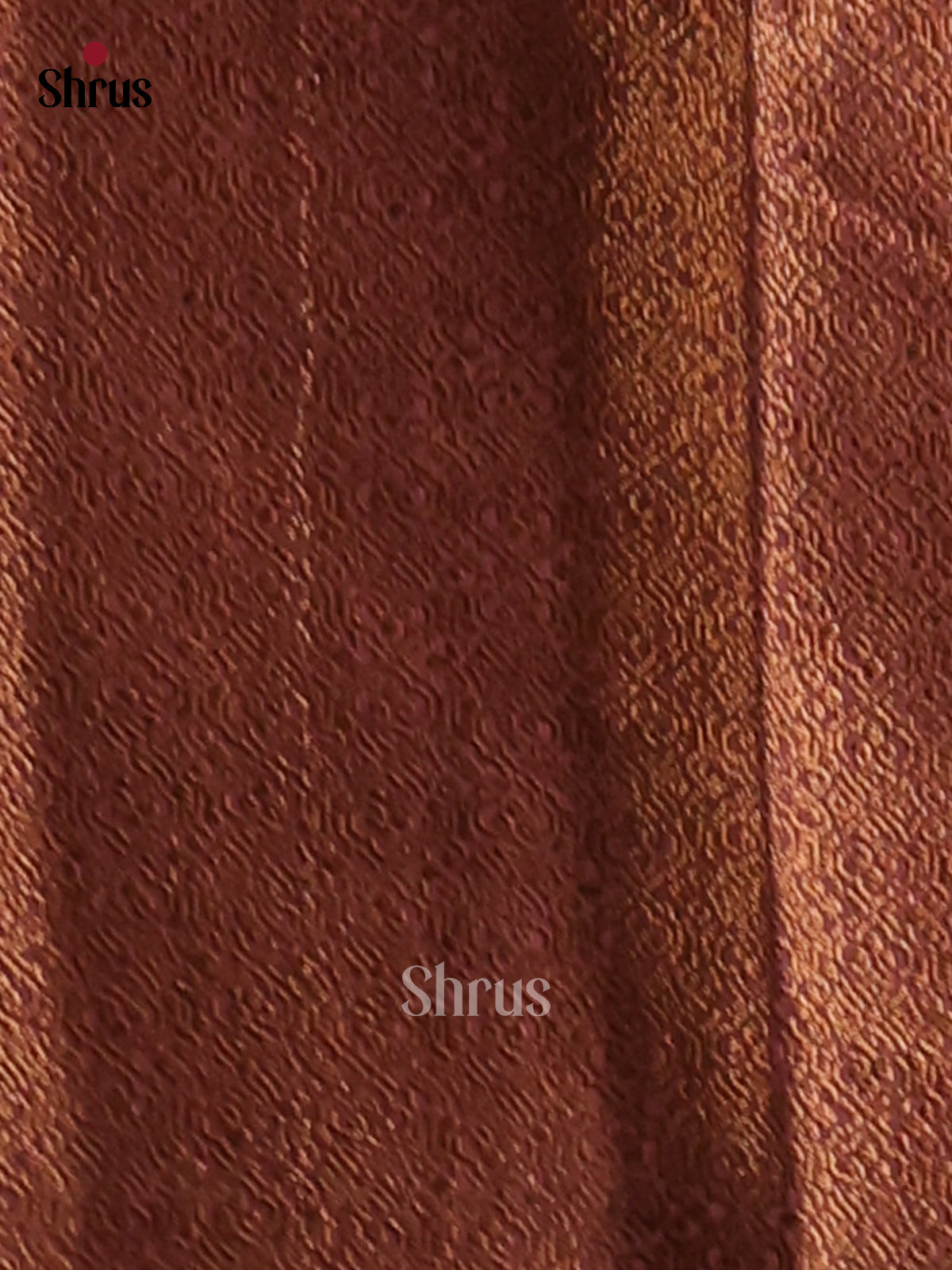 Brown - Semi Linen Printed Saree