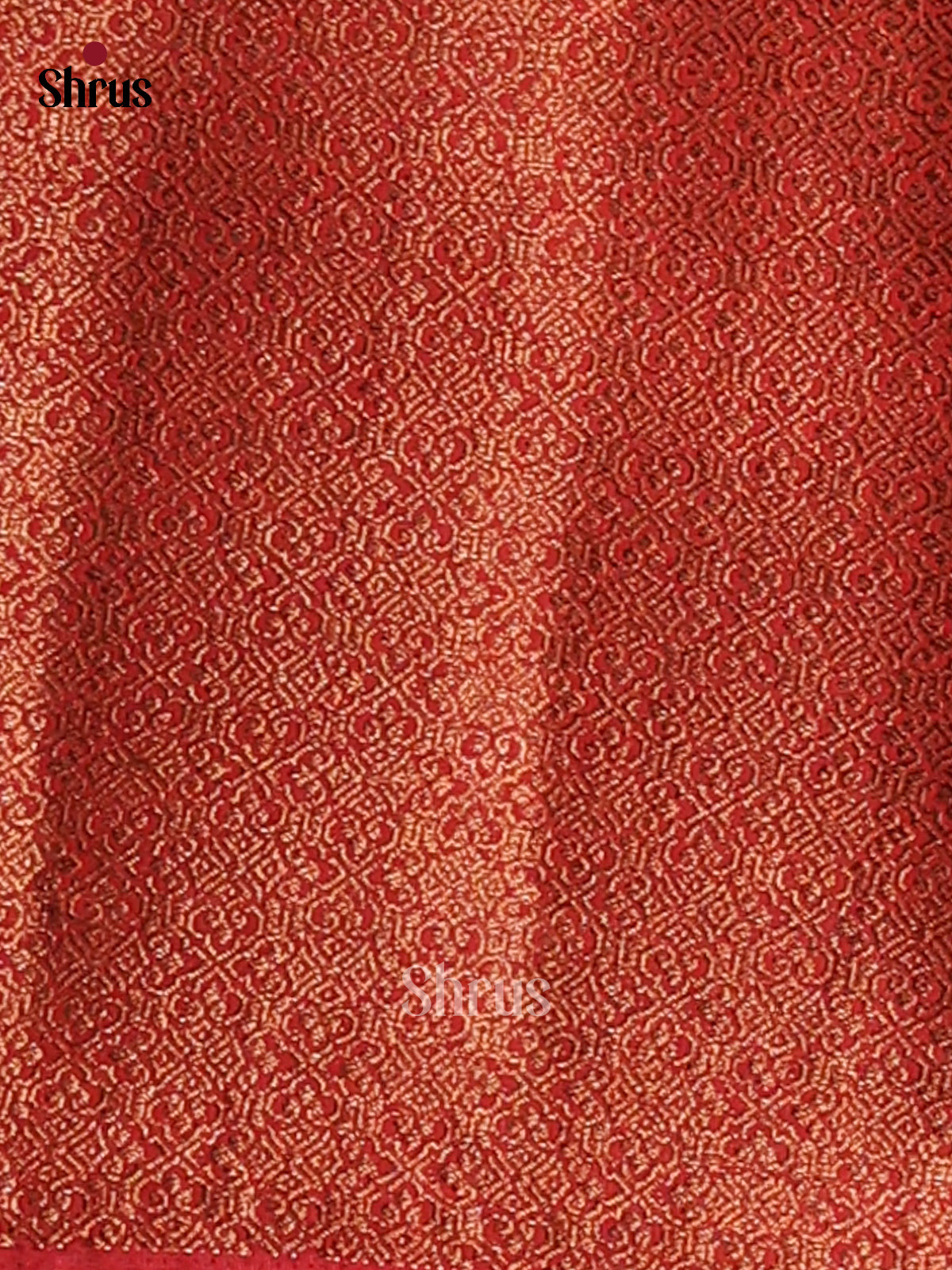 Red -Semi Linen printed Saree - Shop on Shrus.com