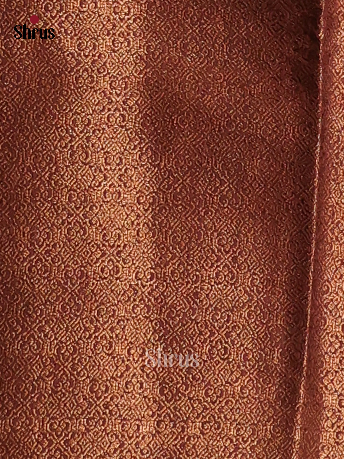 Brown - Semi Linen printed Saree