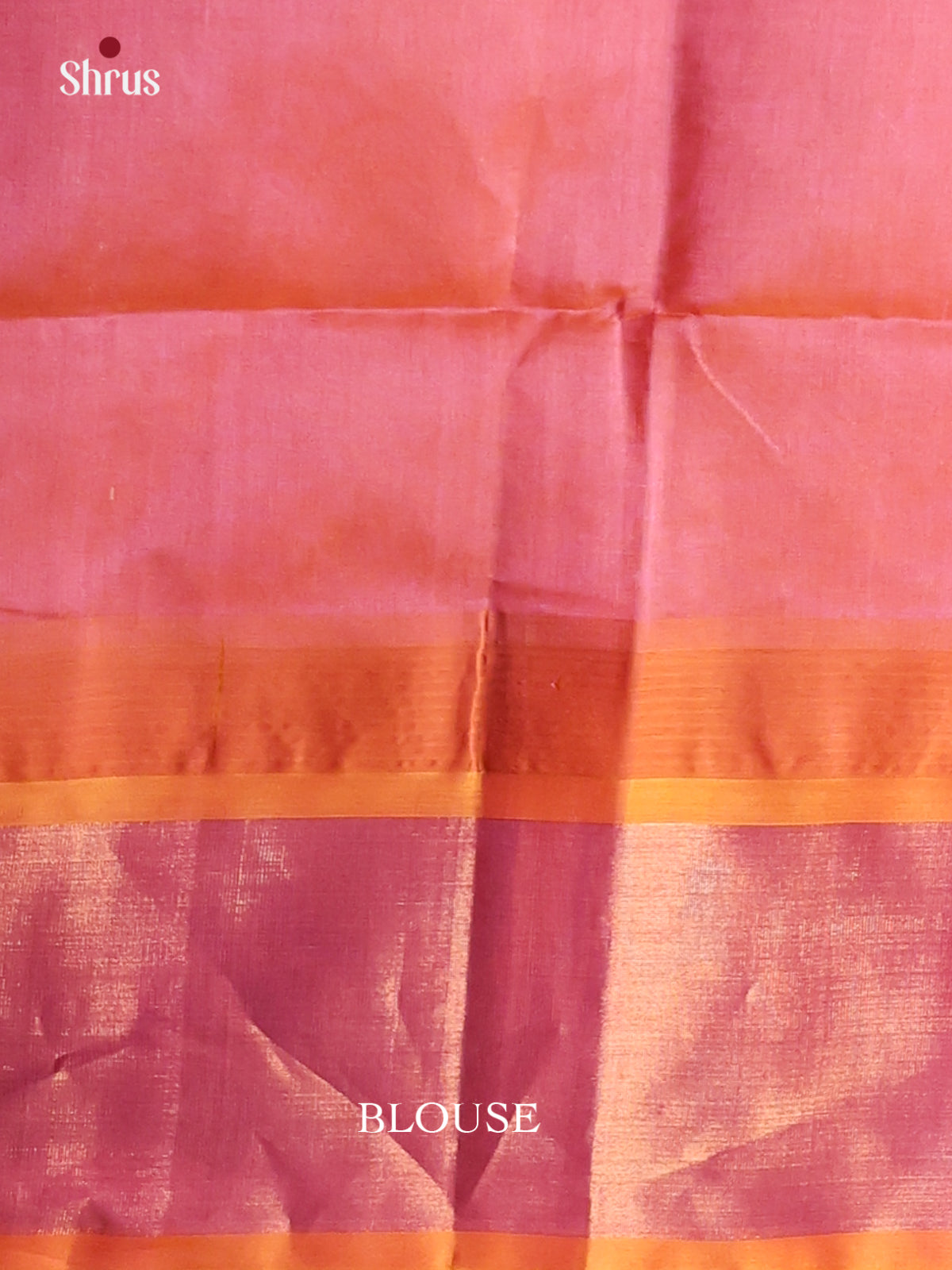 Cream and peach Silk Cotton Saree with floral brocade pallu