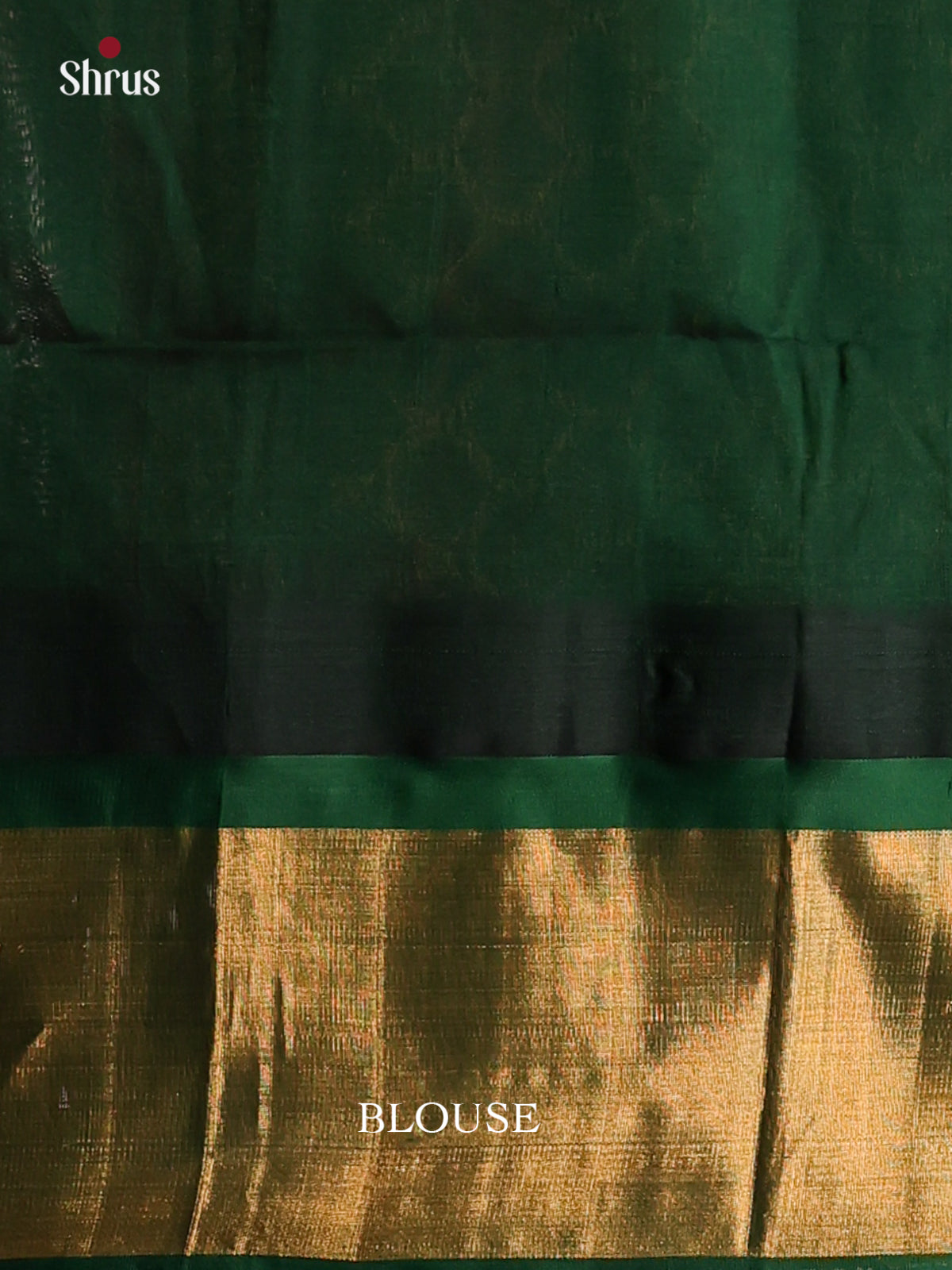 Pink & Green Silk Cotton Saree with Kaddi zari border - Shop on Shrus.com