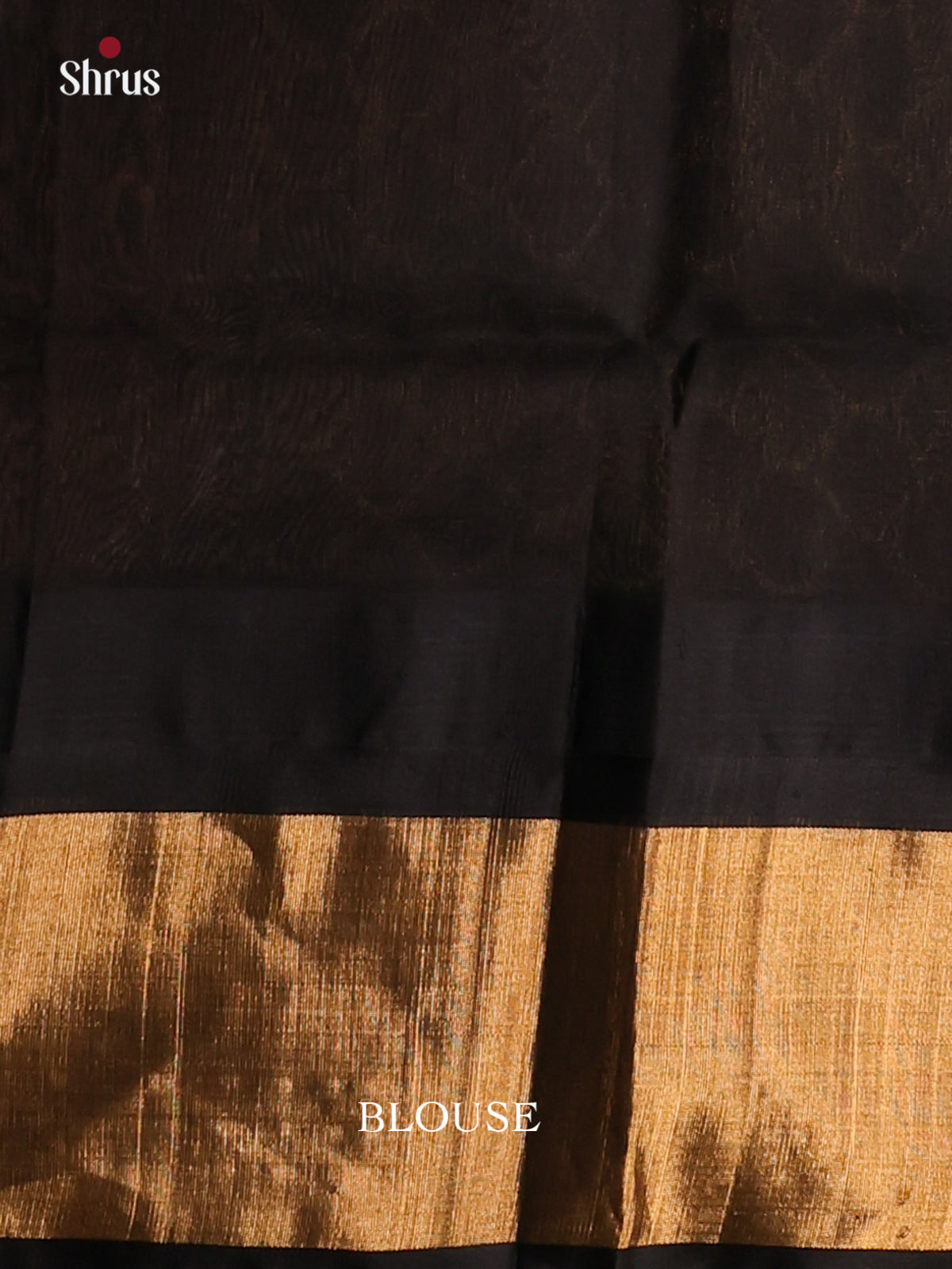 Cream & Black Silk Cotton Saree with floral brocade pallu