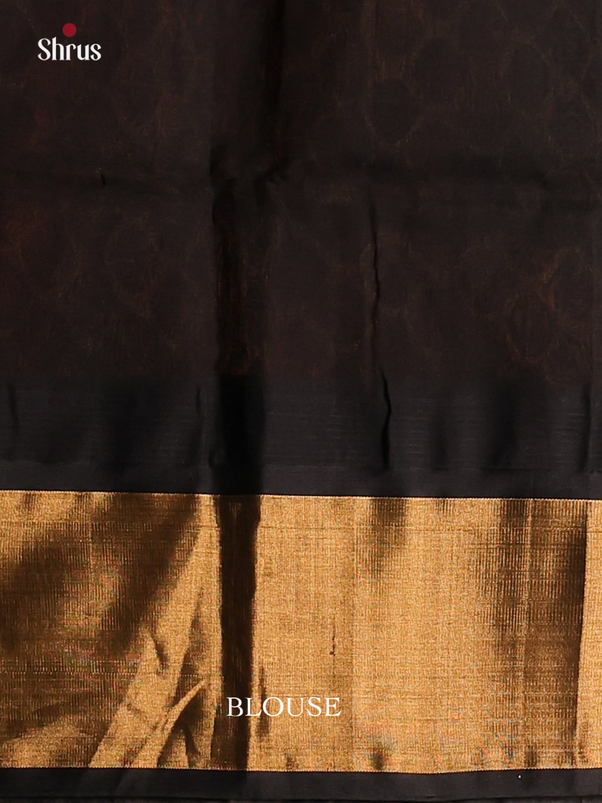 Peach and Black Silk Cotton Saree accenred with kaddi zari border - Shop on Shrus.com
