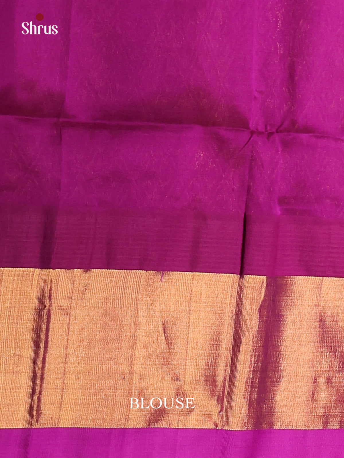 Beige & Purple Silk Cotton Saree with tissue zari border - Shop on Shrus.com