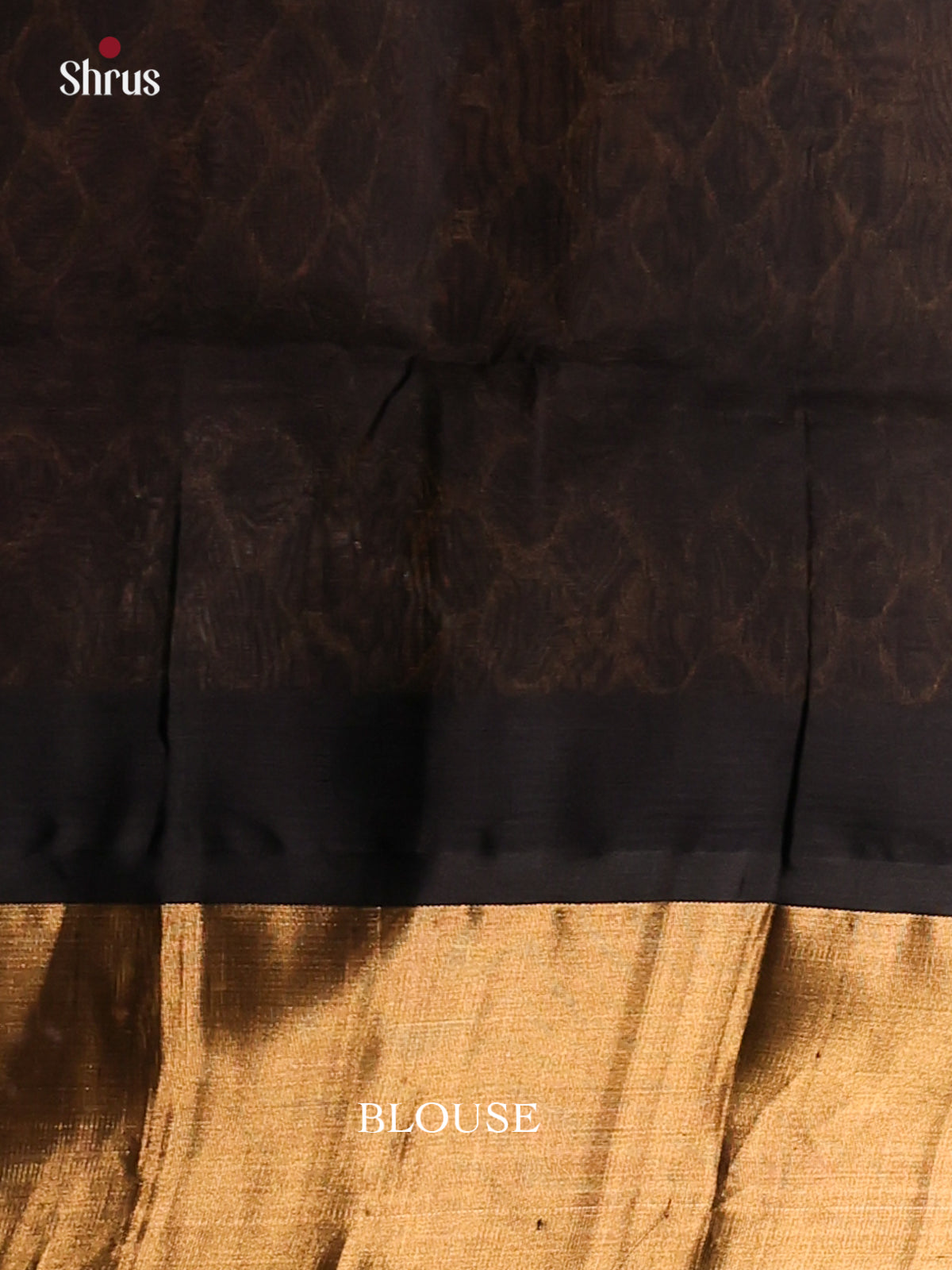 Beige & Black Silk Cotton Saree with kaddi zari border