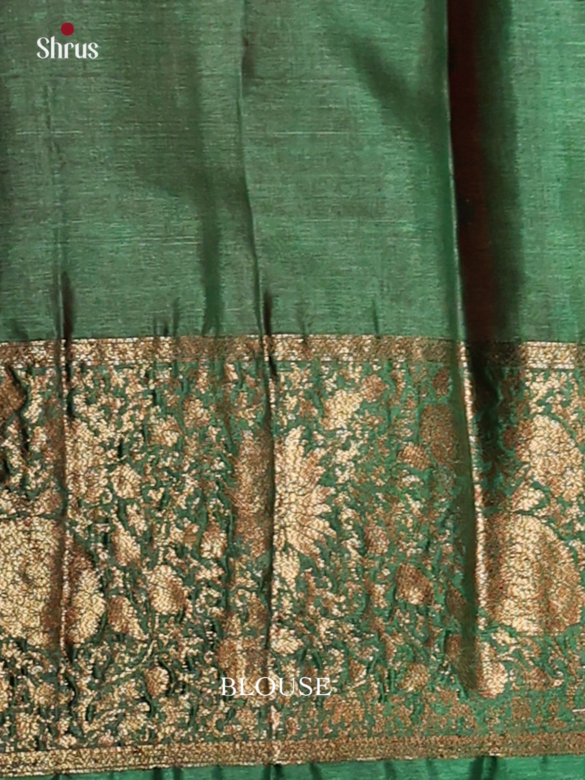 Red & Green designed - Tussar Saree-1