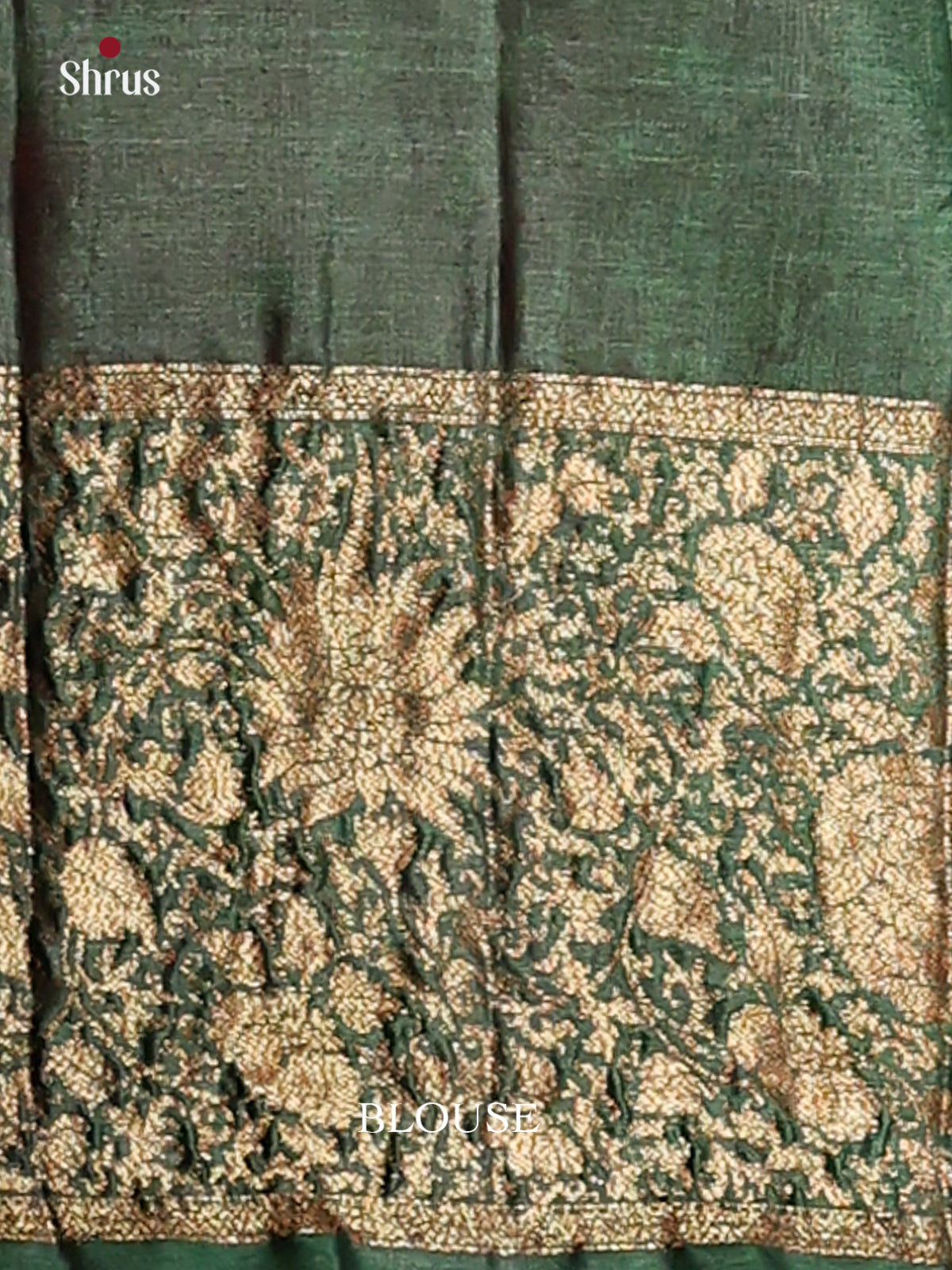 Pink & Green- Tussar Saree-1