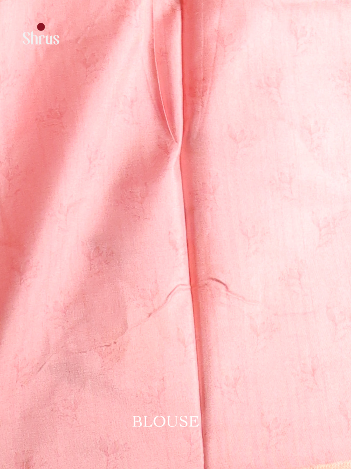 Cream & Pink - Semi matka Saree