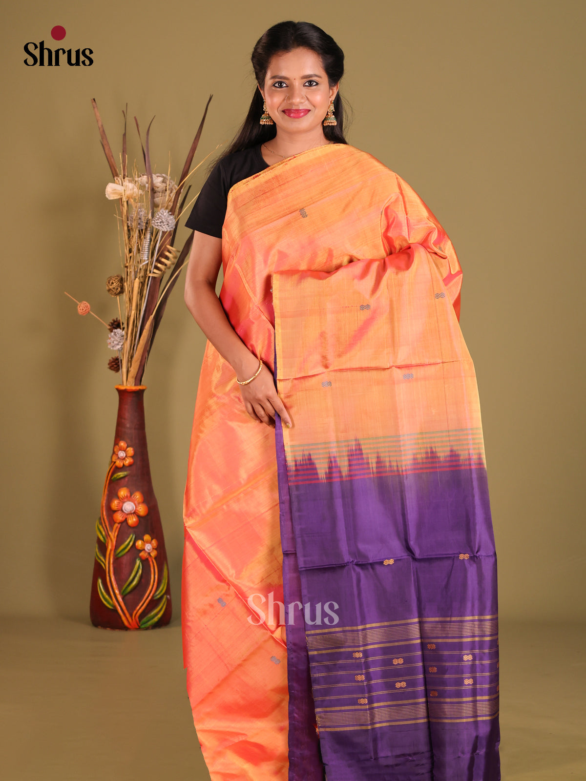 DFS26005 - Banana Pith Saree - Shop on Shrus.com
