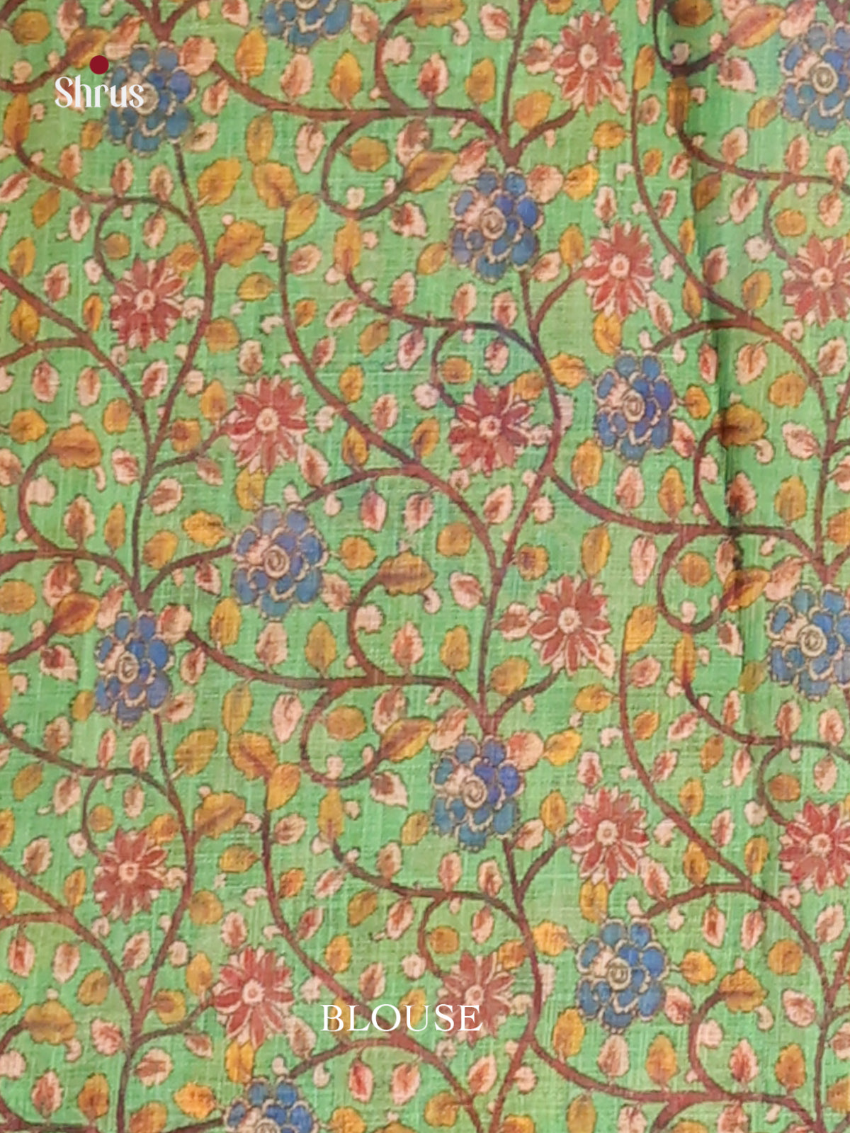 Cream & Green - Linen Cotton Saree