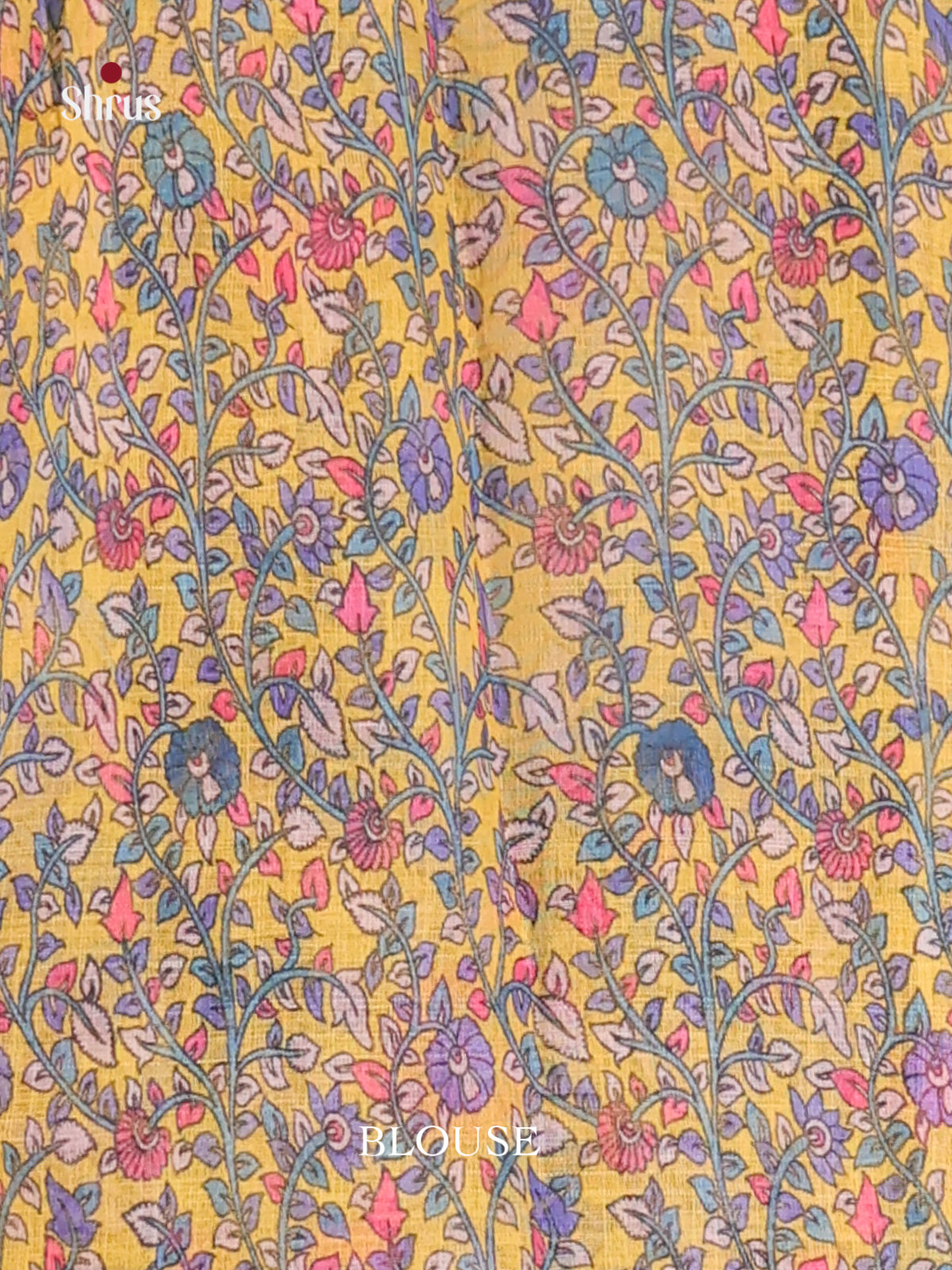 Blue & Yellow- Linen Cotton Saree