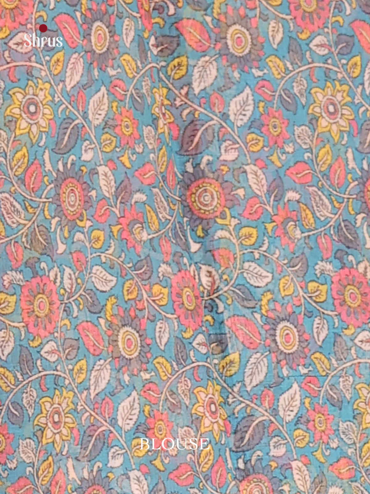 Pink & Blue - Linen Cotton Saree