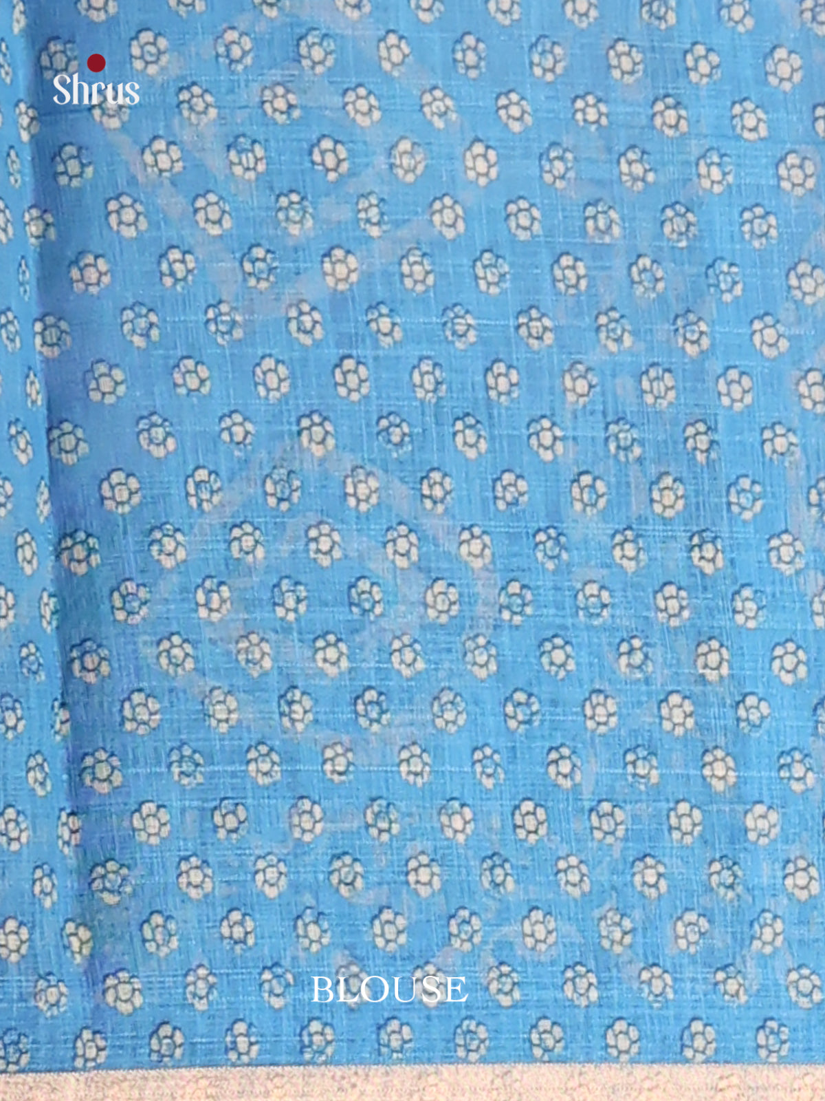 Pink & Blue- Linen Cotton Saree