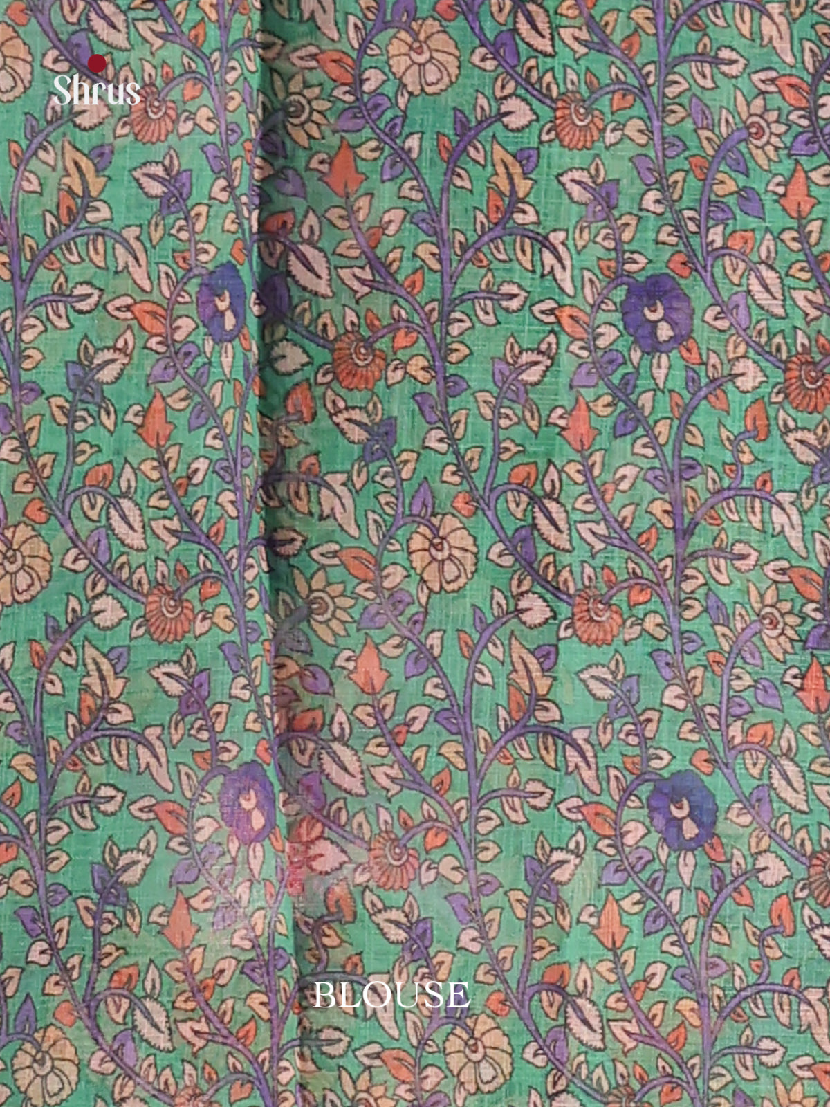 Purple & Green - Linen Cotton Saree - Shop on Shrus.com
