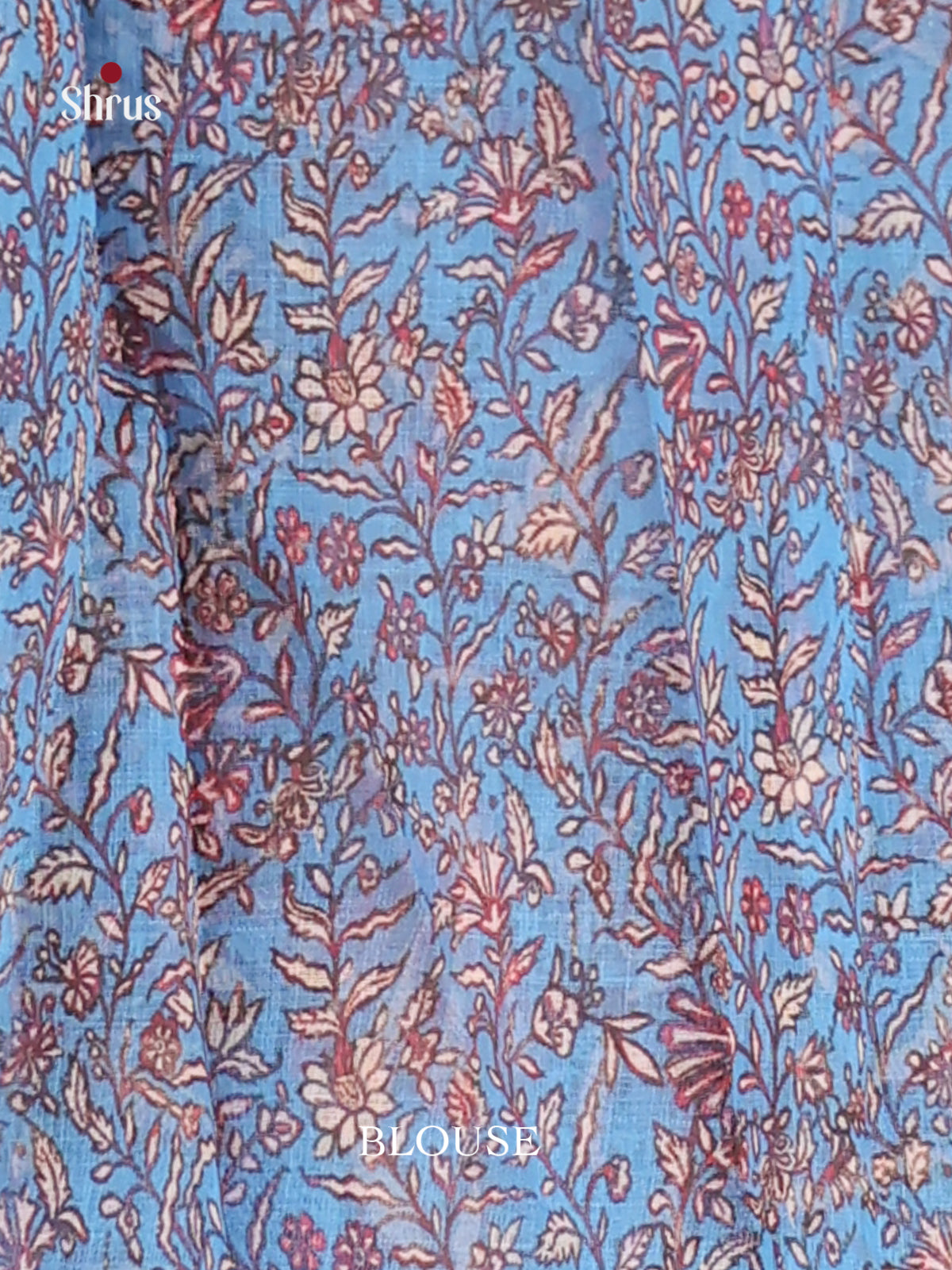 Purple & Blue - Linen Cotton Saree - Shop on Shrus.com