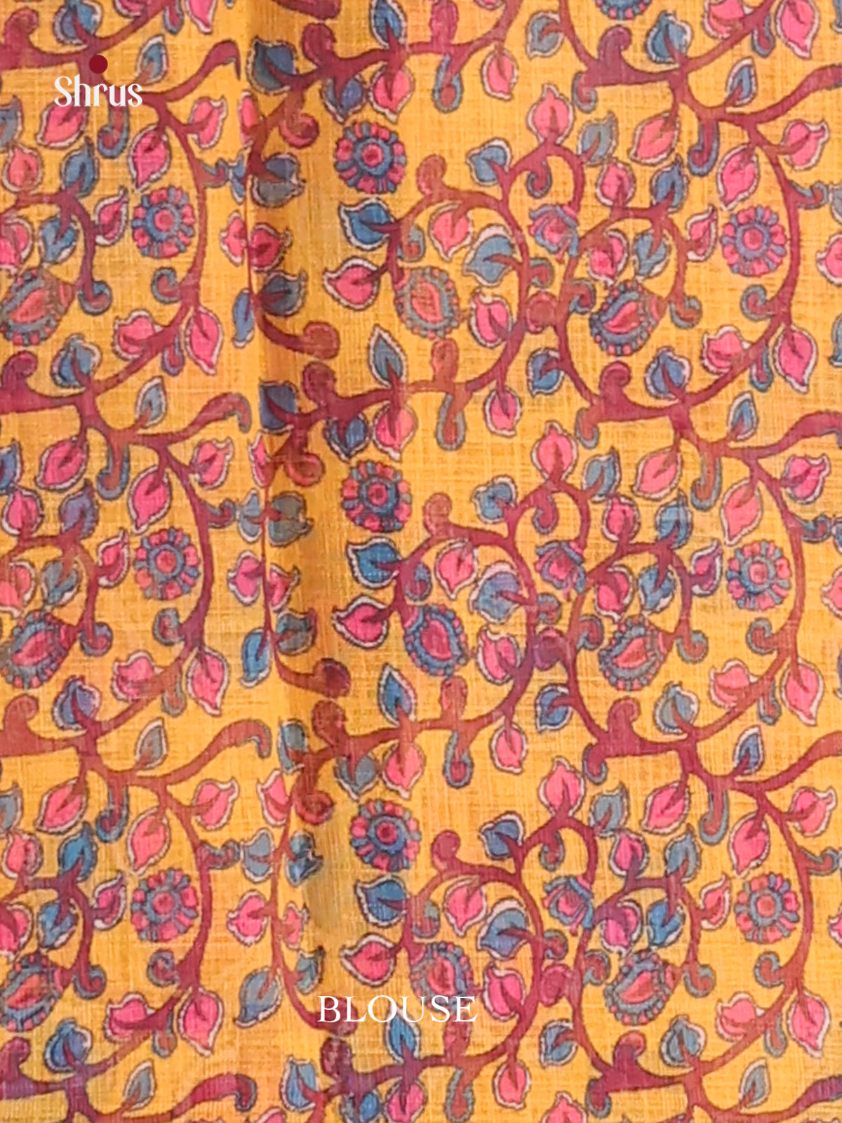 Blue & Mustard - Linen Cotton Saree