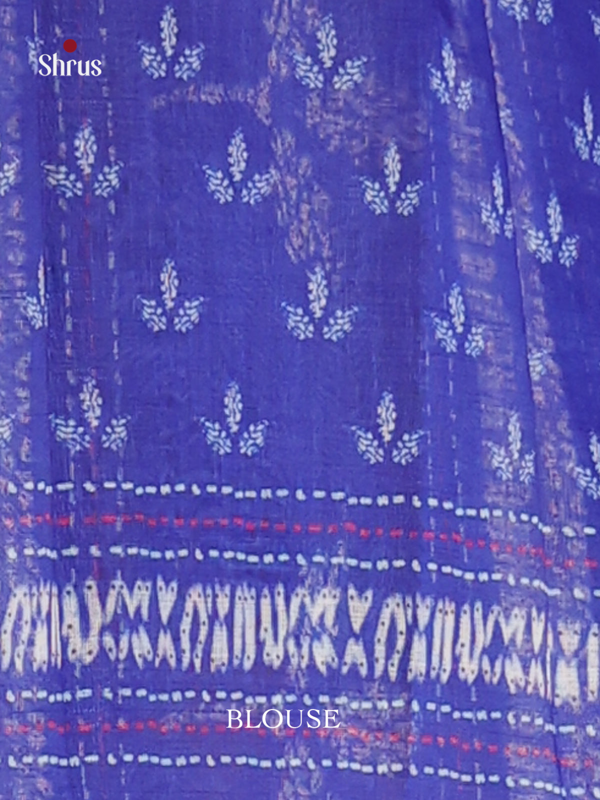 Pink & Blue- Linen Cotton Saree - Shop on Shrus.com