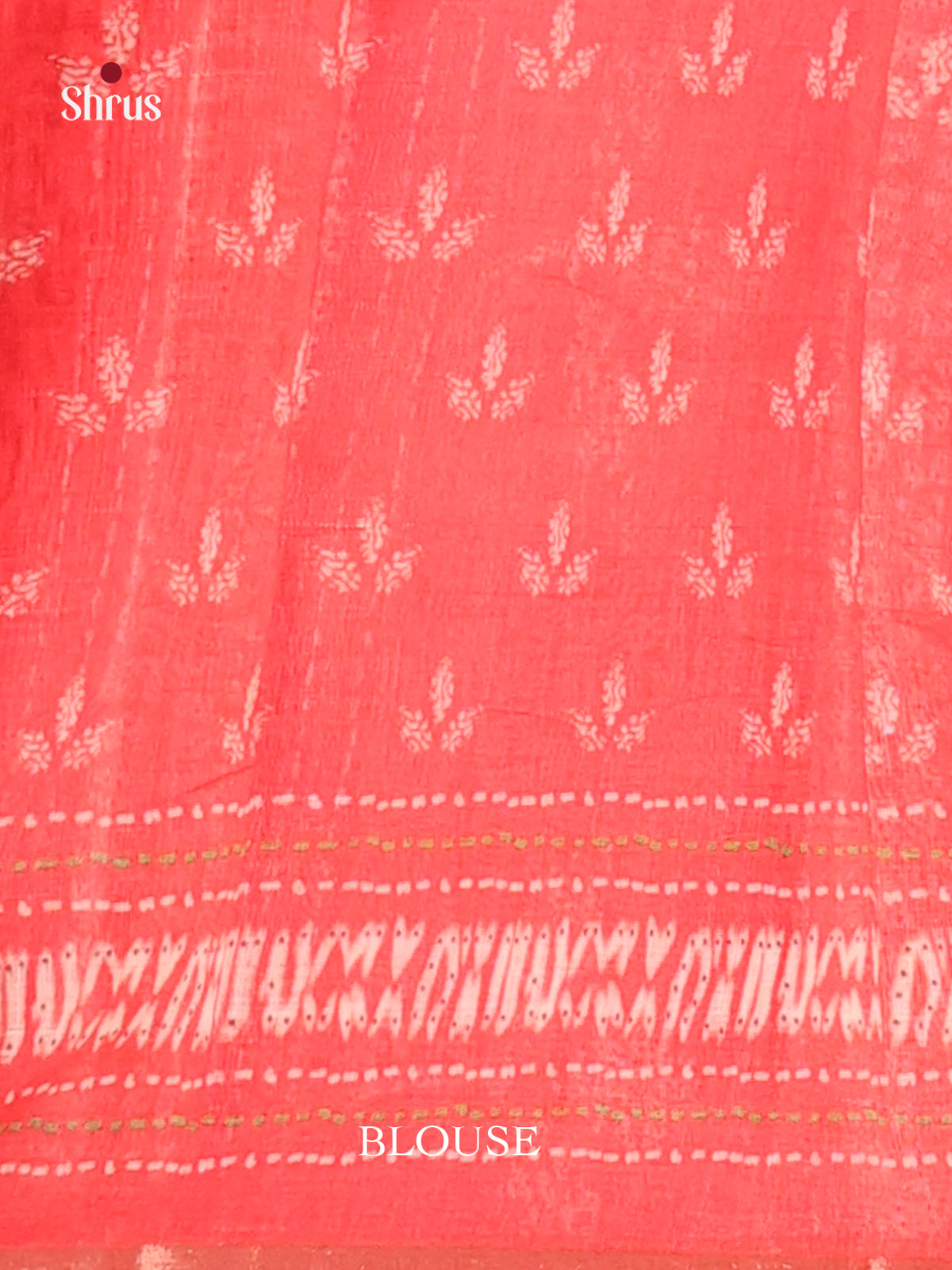 Green & Orangish Pink - Linen Cotton Saree