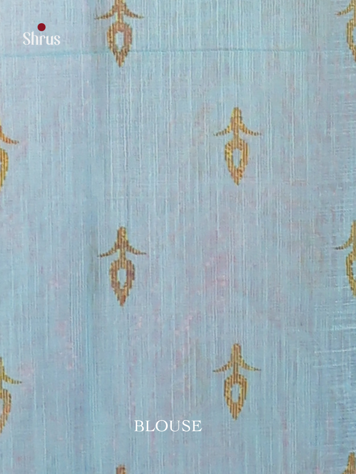 Yellow & Blue - Linen Cotton Saree - Shop on Shrus.com