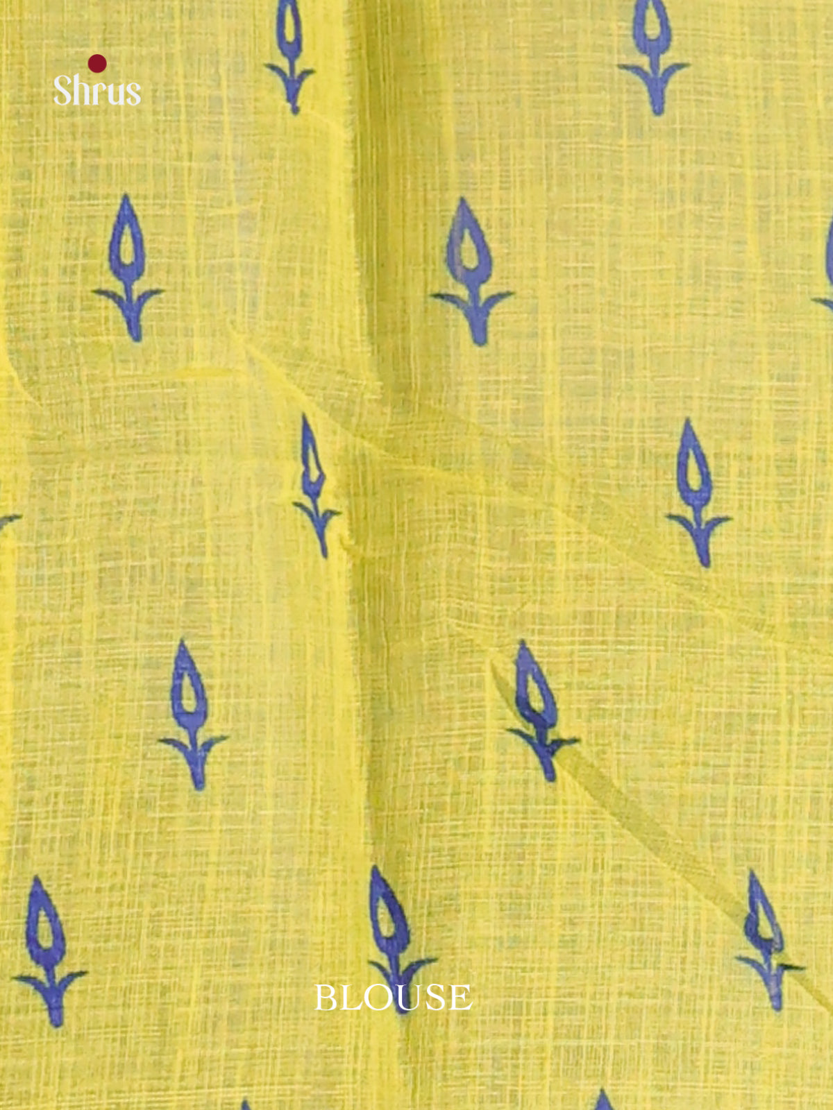 Blue & Yellow - Linen Cotton Saree