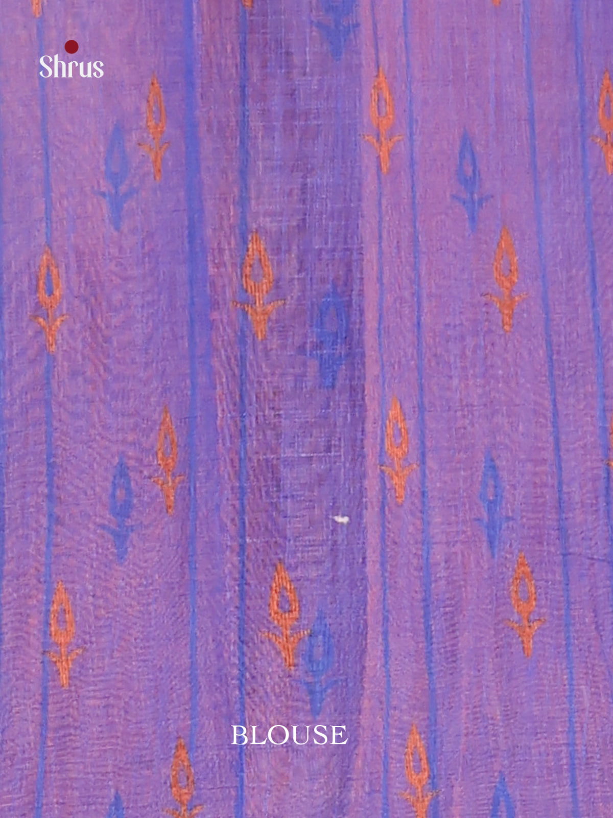 Orange & Purple - Linen Cotton Saree - Shop on Shrus.com