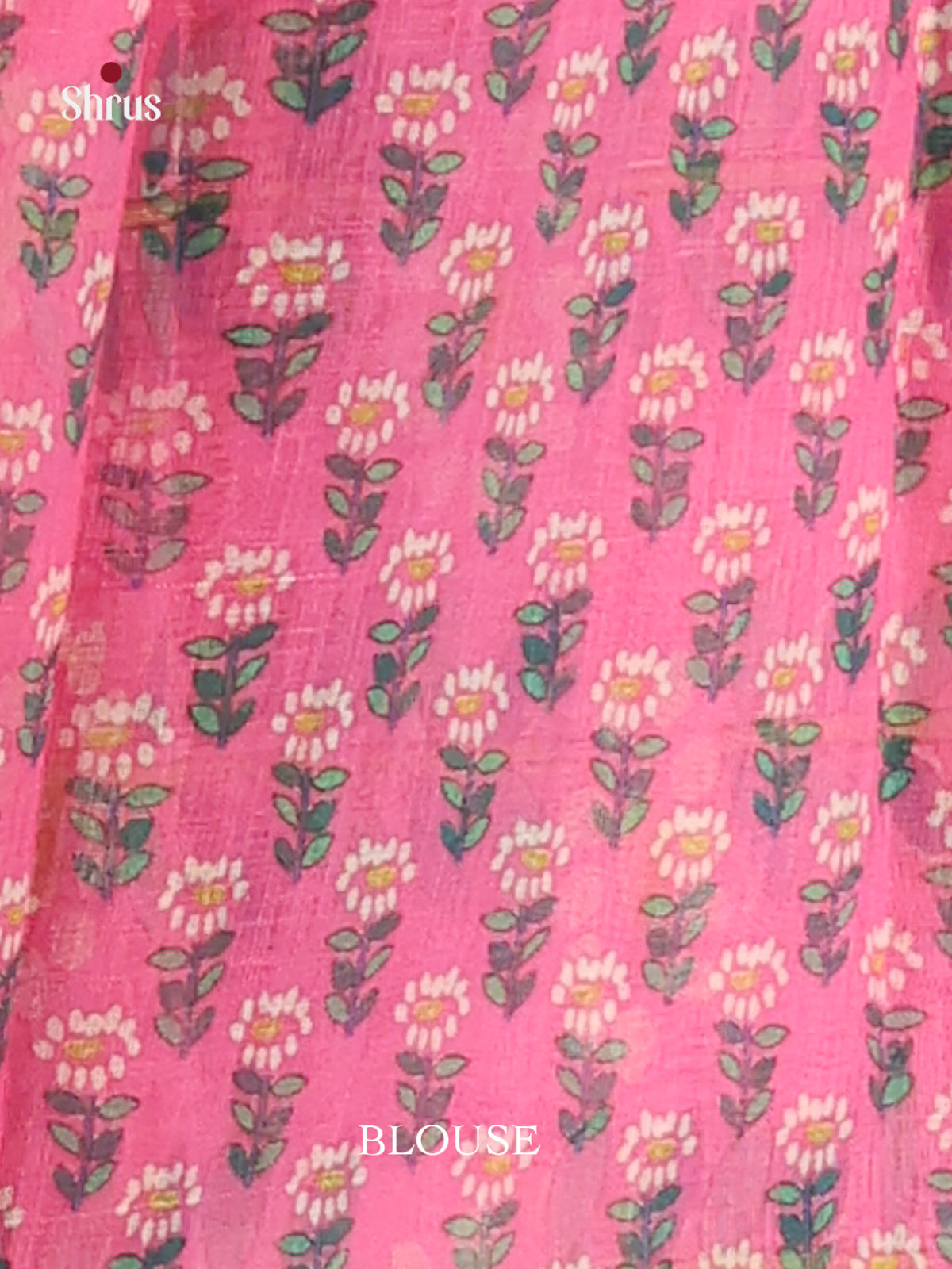 Green & Pink - Linen Cotton Saree - Shop on Shrus.com