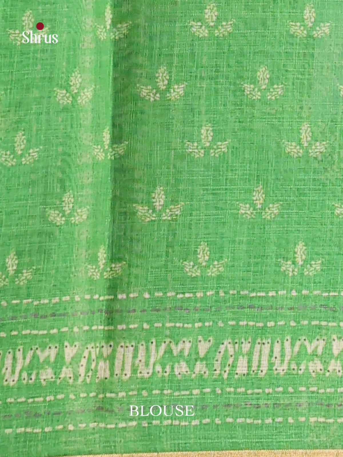 Grey & Green - Linen Cotton Saree