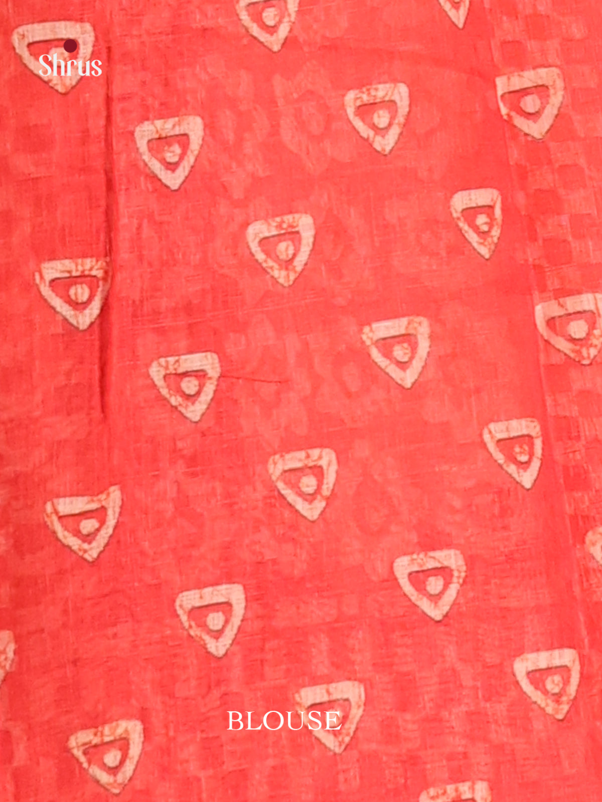 Blue & Red - Linen Cotton Saree