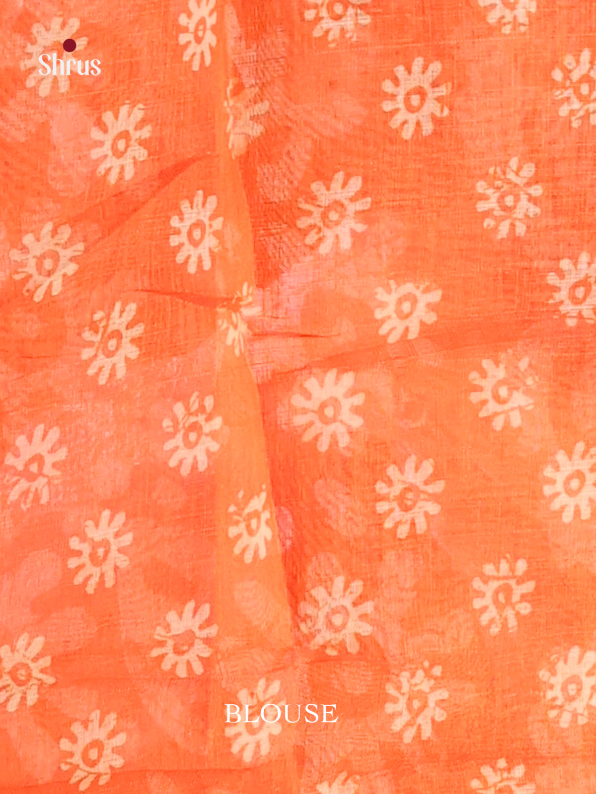 Purple & Orange - Linen Cotton Saree - Shop on Shrus.com